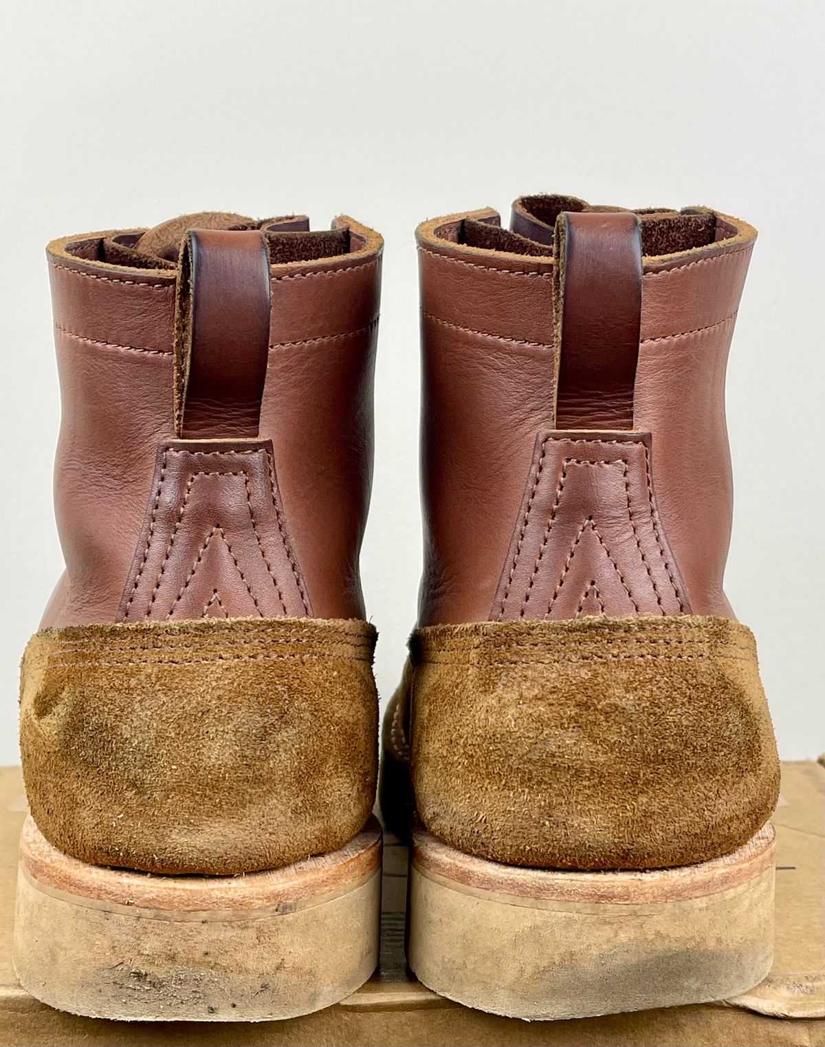 Photo by kkibbey on November 2, 2023 of the Nicks Moc Toe in Seidel 1964 Brown Roughout.