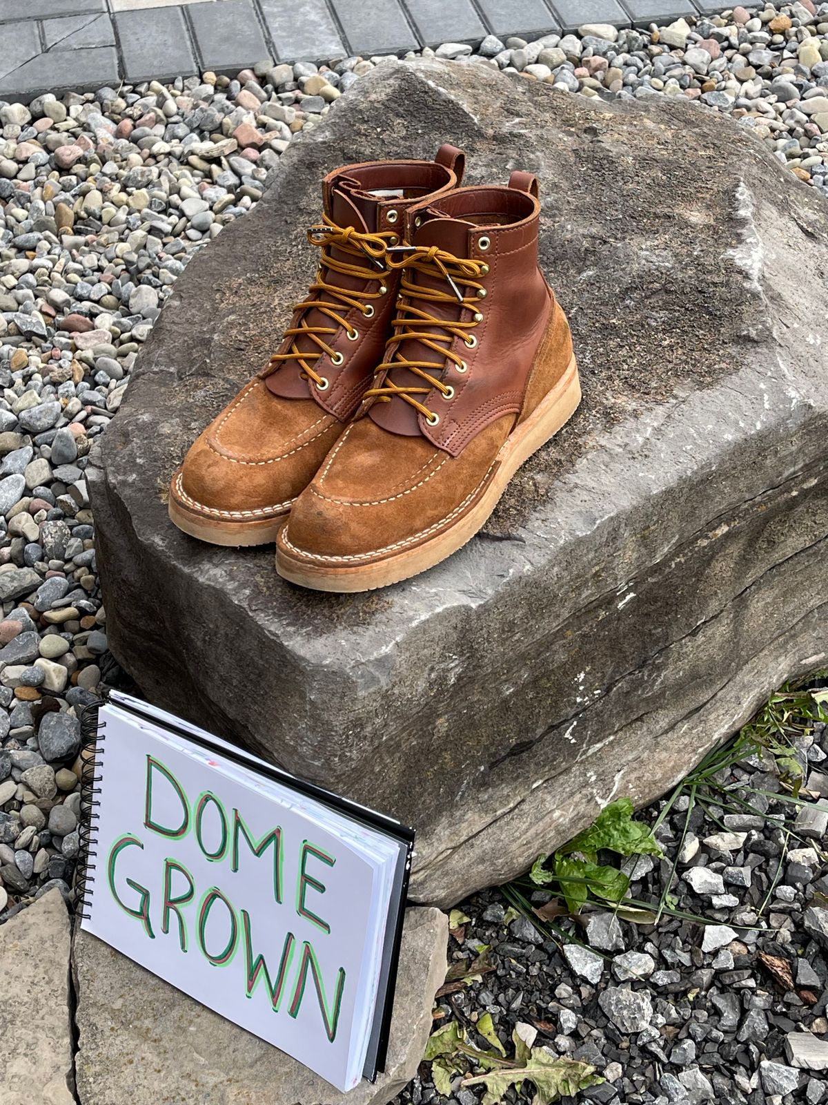 Photo by kkibbey on November 2, 2023 of the Nicks Moc Toe in Seidel 1964 Brown Roughout.