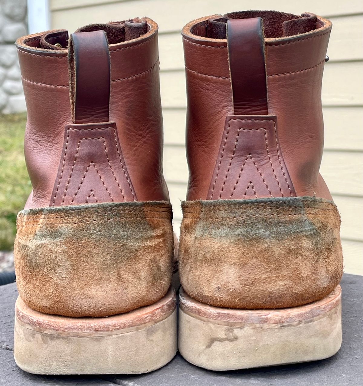 Photo by kkibbey on January 3, 2024 of the Nicks Moc Toe in Seidel 1964 Brown Roughout.