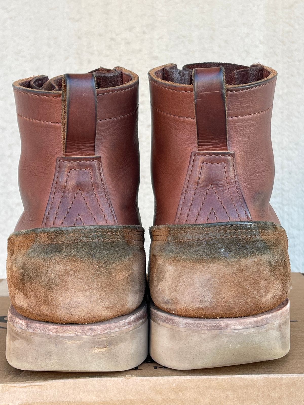 Photo by kkibbey on February 4, 2024 of the Nicks Moc Toe in Seidel 1964 Brown Roughout.