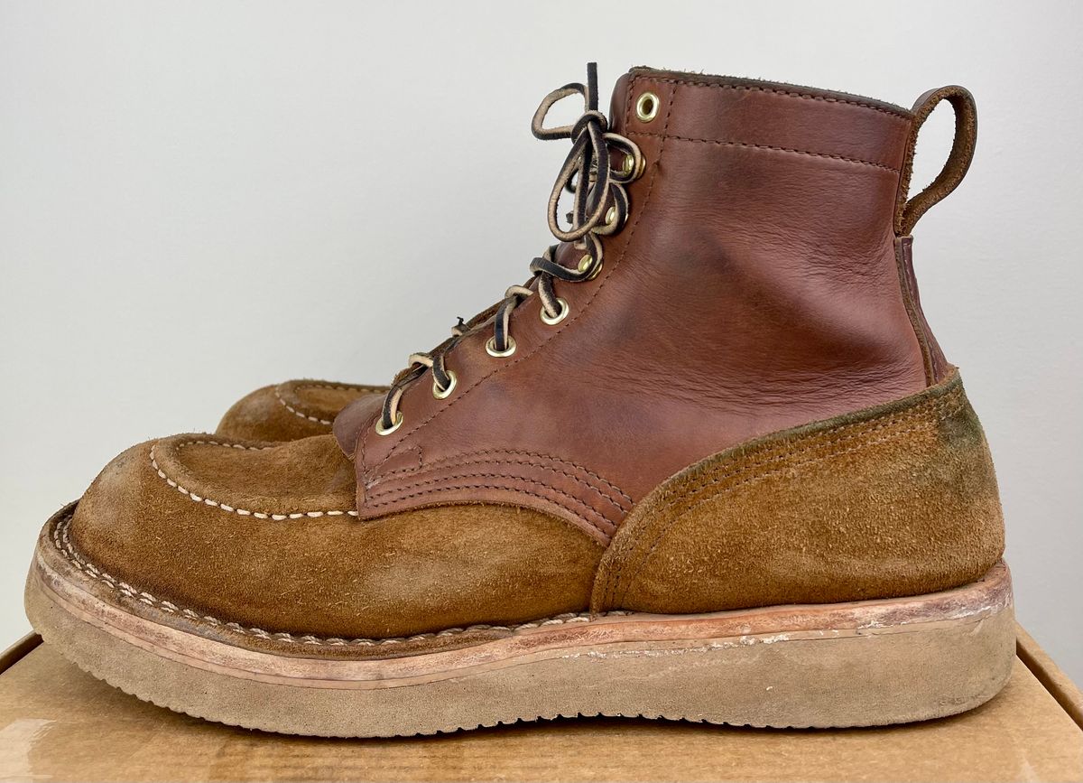 Photo by kkibbey on March 4, 2024 of the Nicks Moc Toe in Seidel 1964 Brown Roughout.