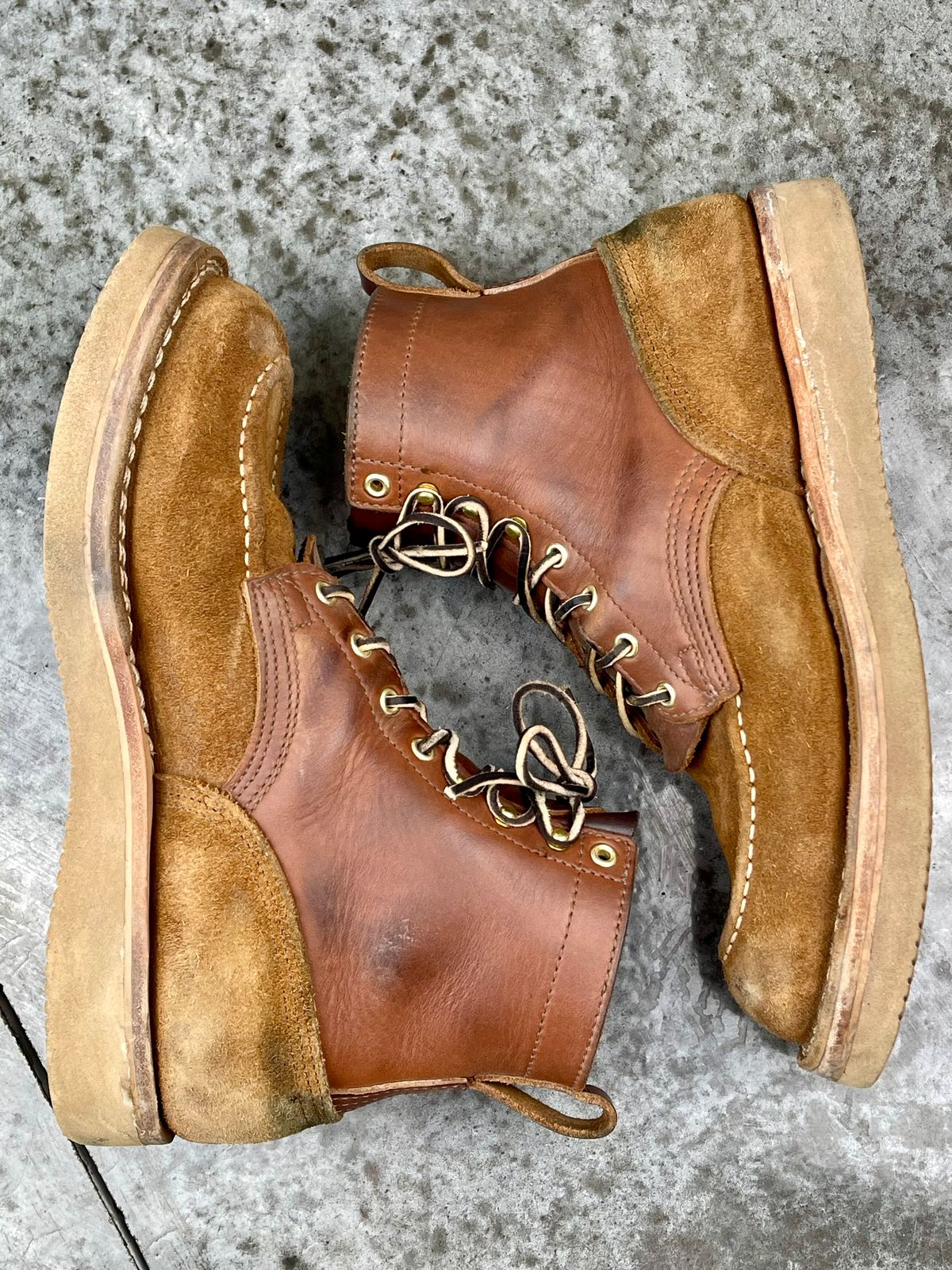 Photo by kkibbey on March 4, 2024 of the Nicks Moc Toe in Seidel 1964 Brown Roughout.