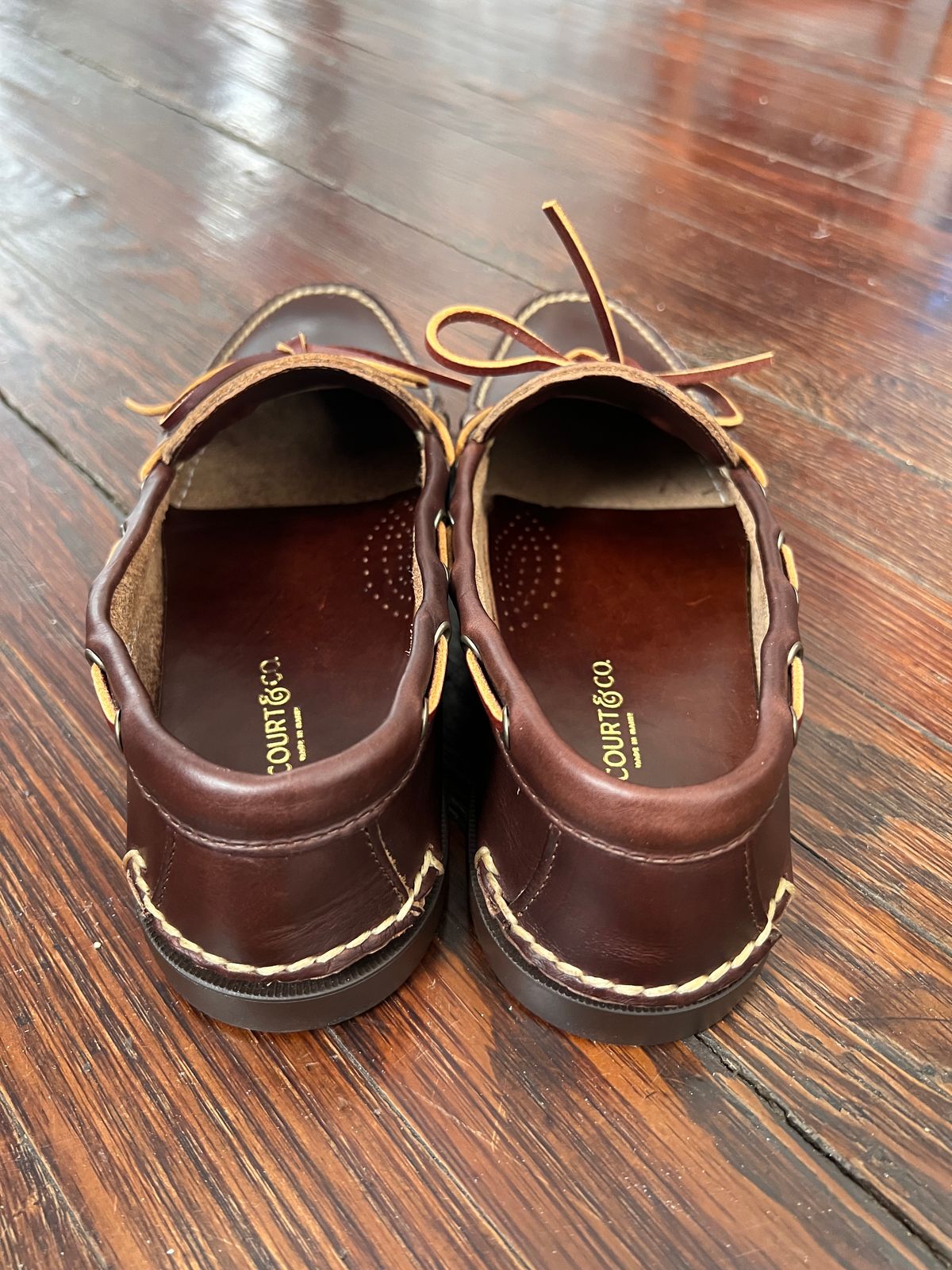 Photo by soistmann on February 23, 2026 of the Rancourt & Co. Gilman Camp Moc in Horween Dark Brown Chromepak.