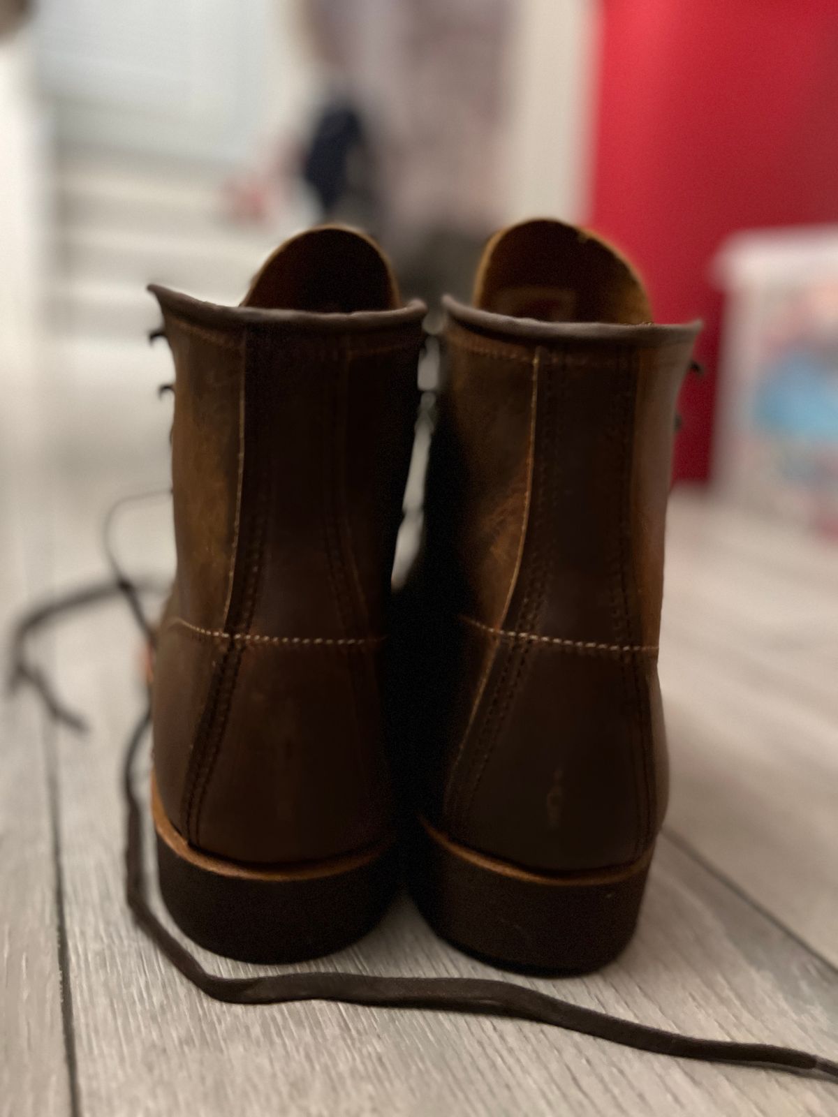 Photo by soistmann on December 22, 2023 of the Red Wing Blacksmith in S.B. Foot Copper Rough and Tough.