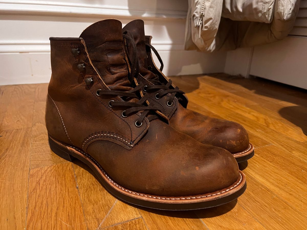 Photo by soistmann on April 11, 2024 of the Red Wing Blacksmith in S.B. Foot Copper Rough and Tough.