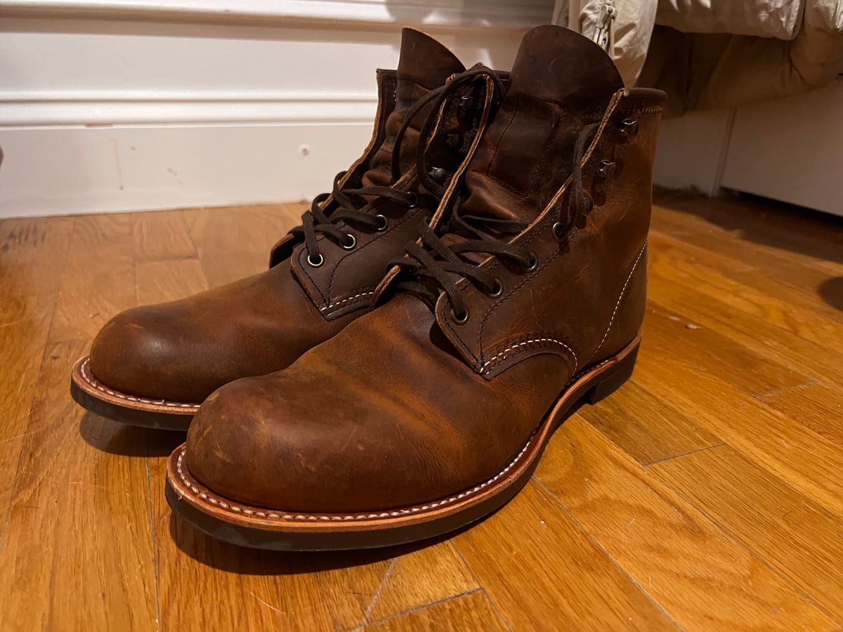 Photo by soistmann on April 11, 2024 of the Red Wing Blacksmith in S.B. Foot Copper Rough and Tough.