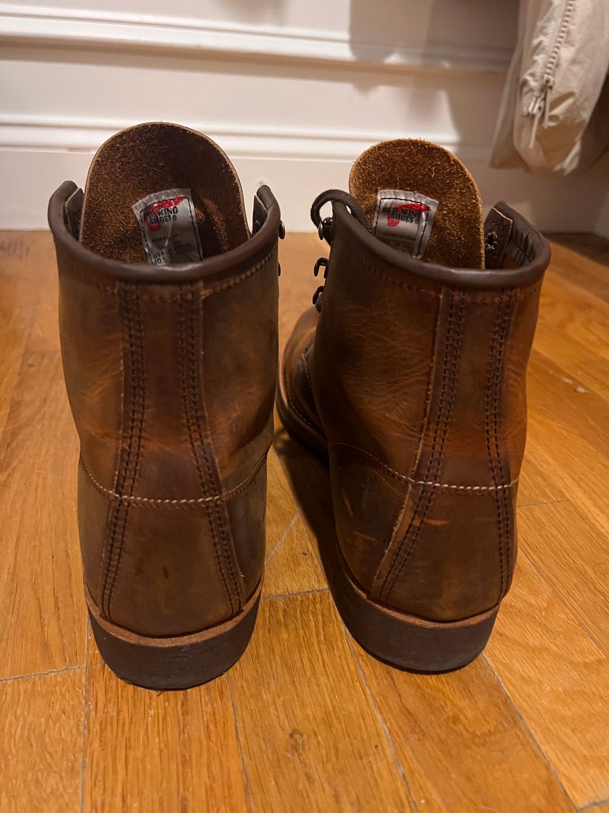Photo by soistmann on April 11, 2024 of the Red Wing Blacksmith in S.B. Foot Copper Rough and Tough.