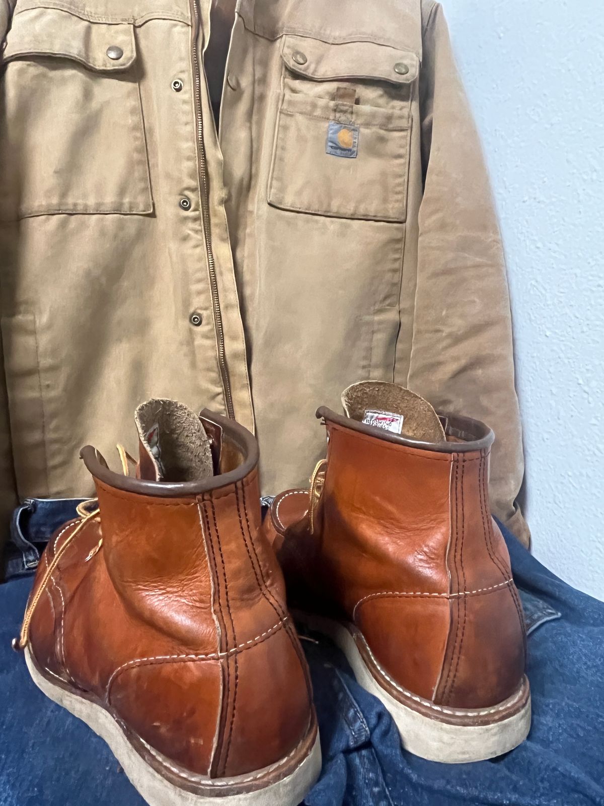 Photo by markiwang on February 2, 2024 of the Red Wing 8-Inch Classic Moc in S.B. Foot Oro Legacy.