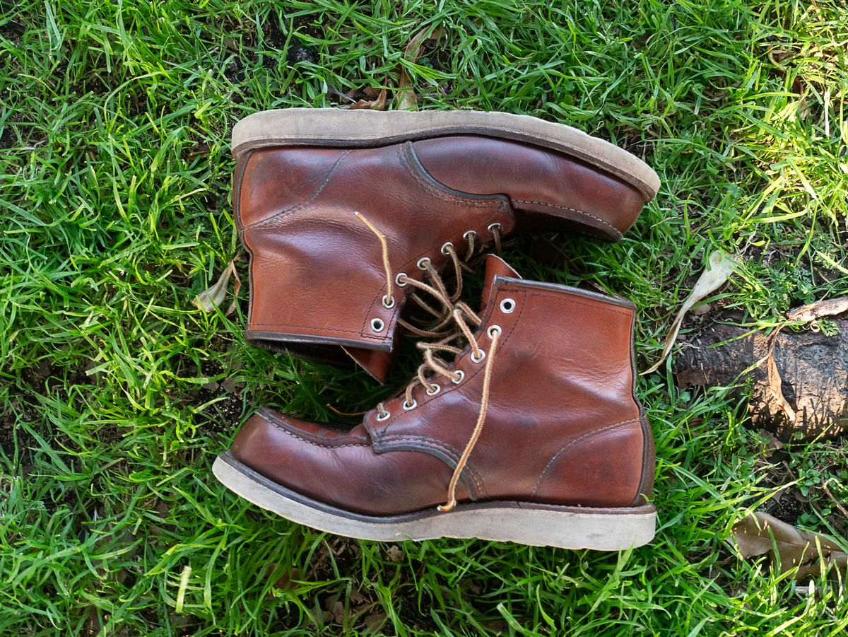 Photo by markiwang on April 5, 2024 of the Red Wing 8-Inch Classic Moc in S.B. Foot Oro Legacy.