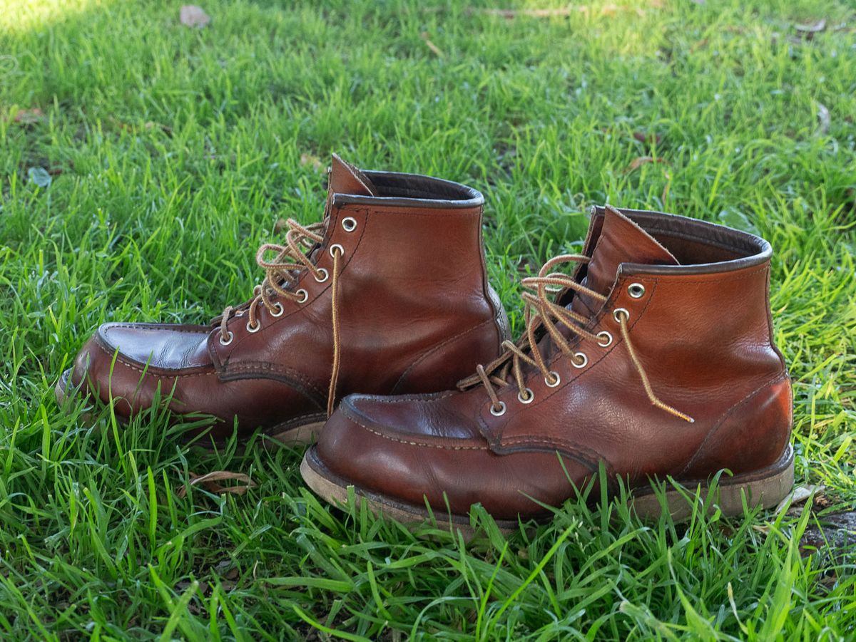 Photo by markiwang on April 5, 2024 of the Red Wing 8-Inch Classic Moc in S.B. Foot Oro Legacy.