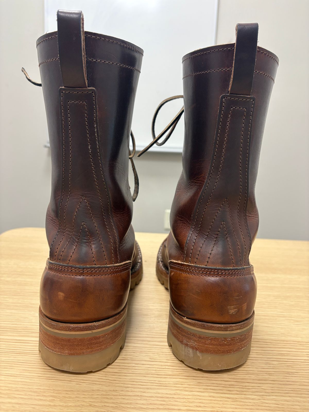 Photo by drunkishly on November 2, 2025 of the Nicks X Parkhurst V3 in Wickett & Craig Buck Brown Double Stuffed.