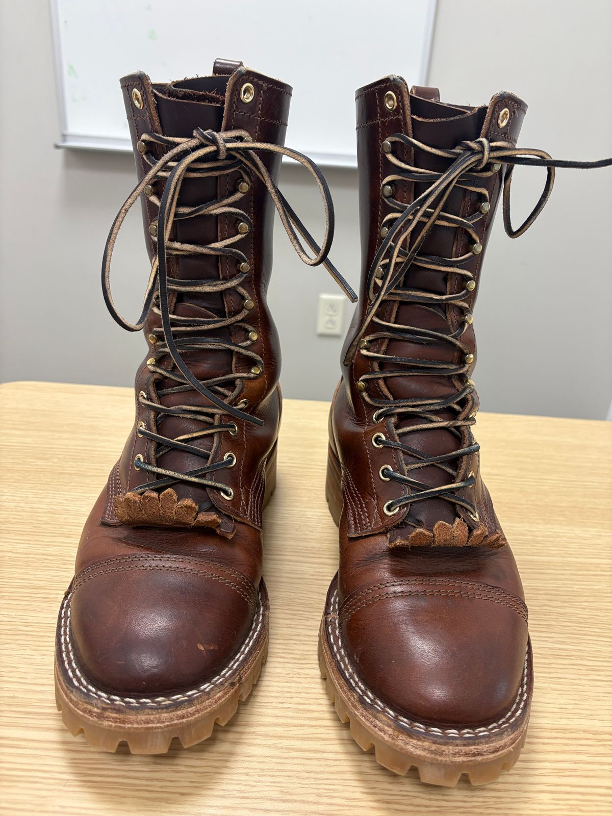 Photo by drunkishly on November 2, 2025 of the Nicks X Parkhurst V3 in Wickett & Craig Buck Brown Double Stuffed.