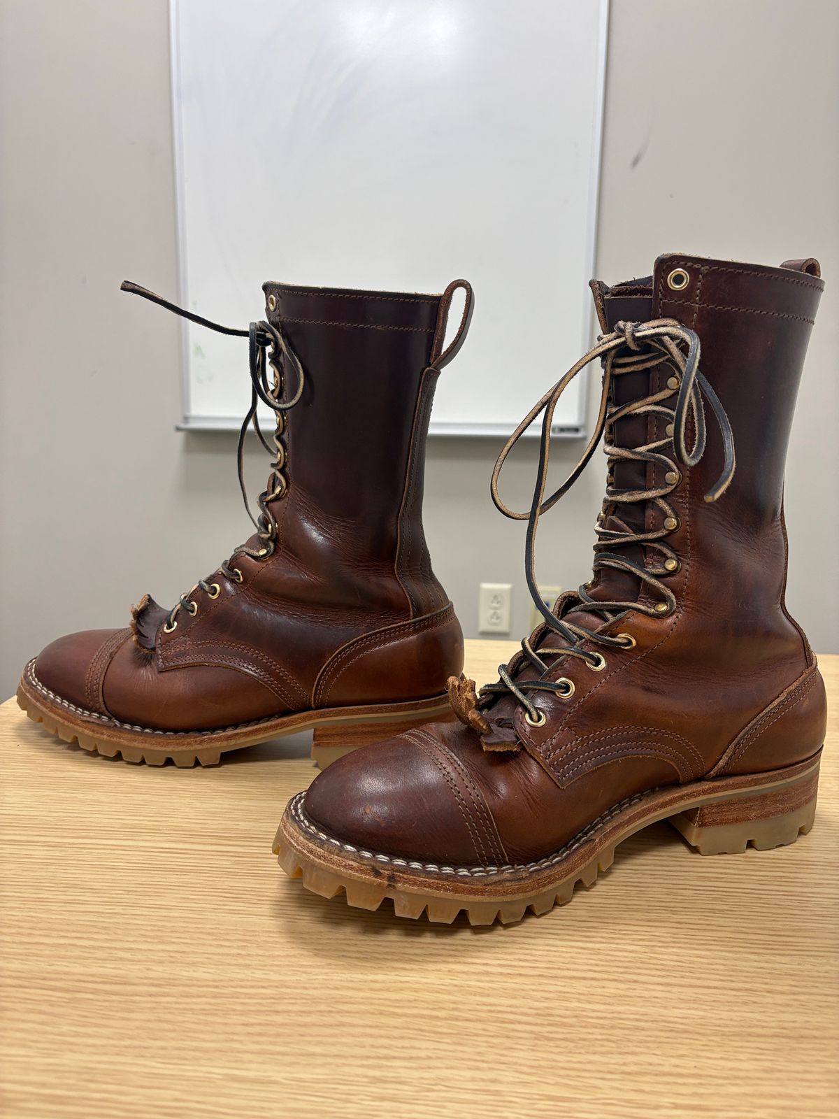 Photo by drunkishly on November 2, 2025 of the Nicks X Parkhurst V3 in Wickett & Craig Buck Brown Double Stuffed.