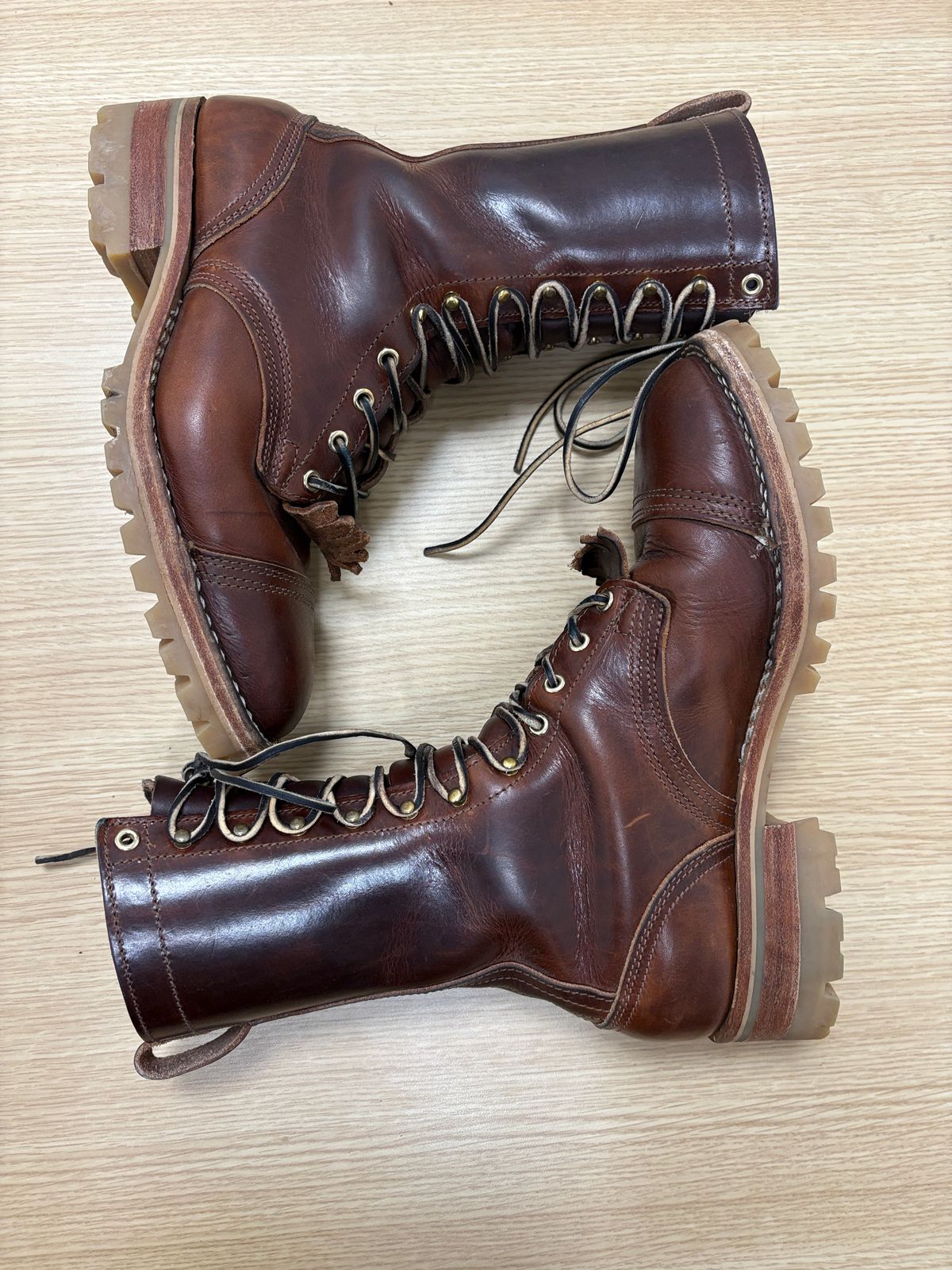 Photo by drunkishly on November 2, 2025 of the Nicks X Parkhurst V3 in Wickett & Craig Buck Brown Double Stuffed.