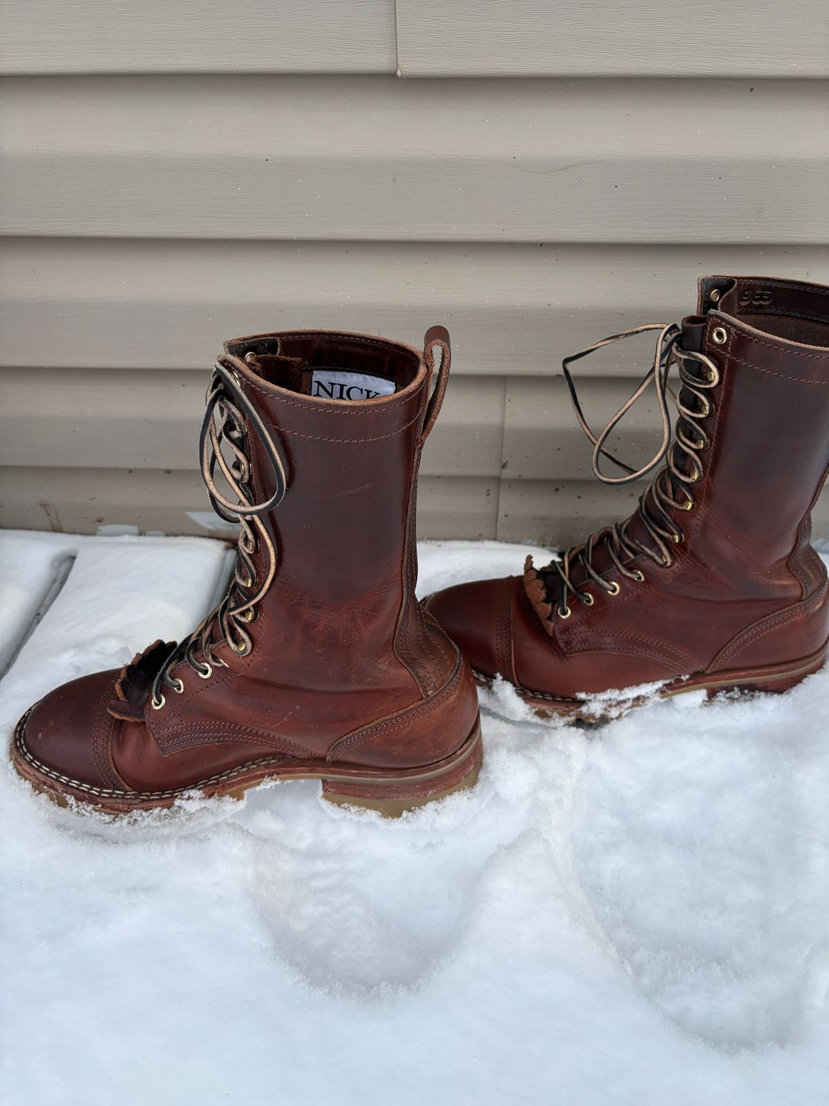 Photo by drunkishly on January 3, 2026 of the Nicks X Parkhurst V3 in Wickett & Craig Buck Brown Double Stuffed.