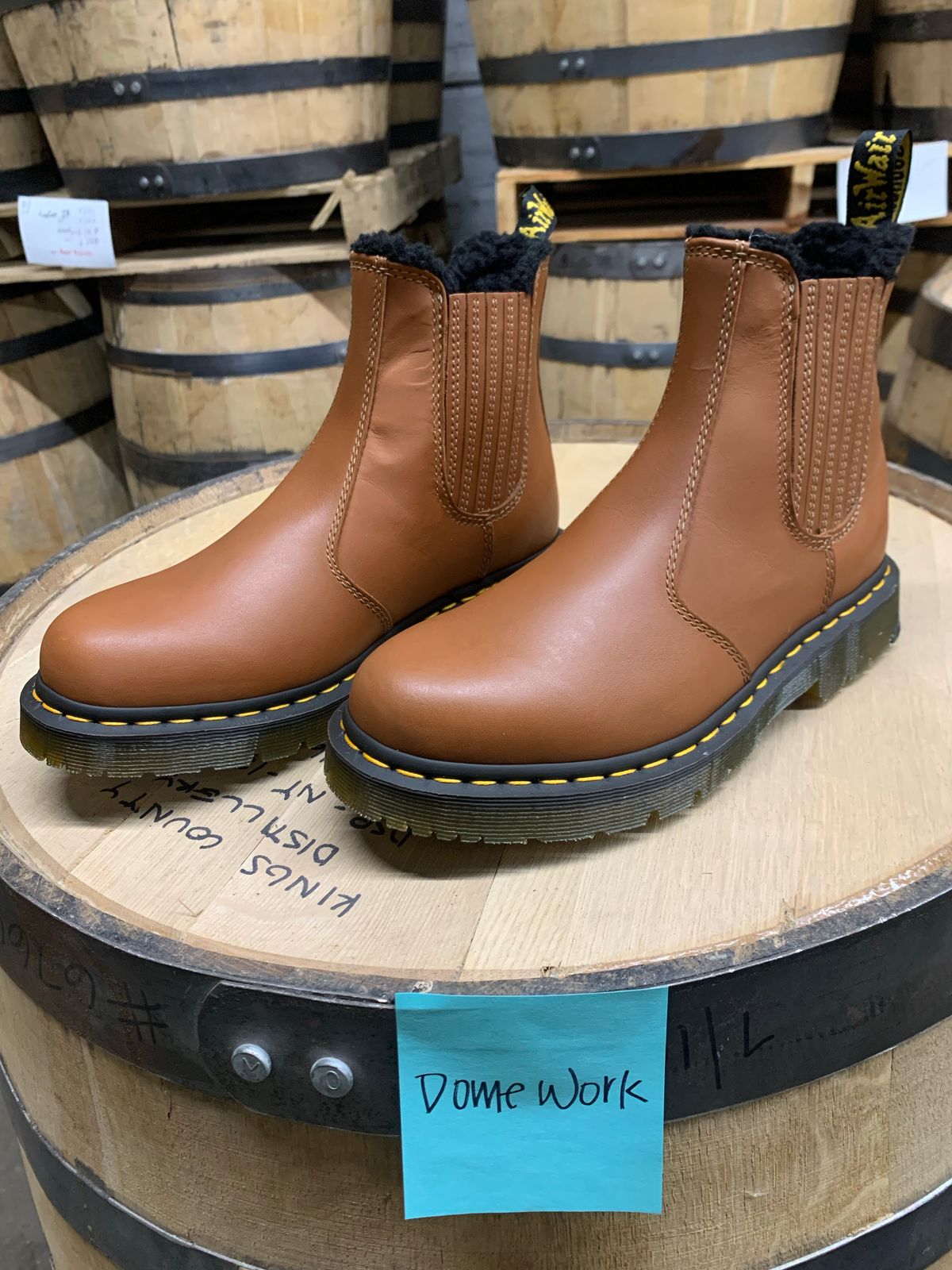 Photo by graceayano on October 3, 2022 of the Dr. Martens 2976 DM's Wintergrip Chelsea Boots in Tan Blizzard WP.