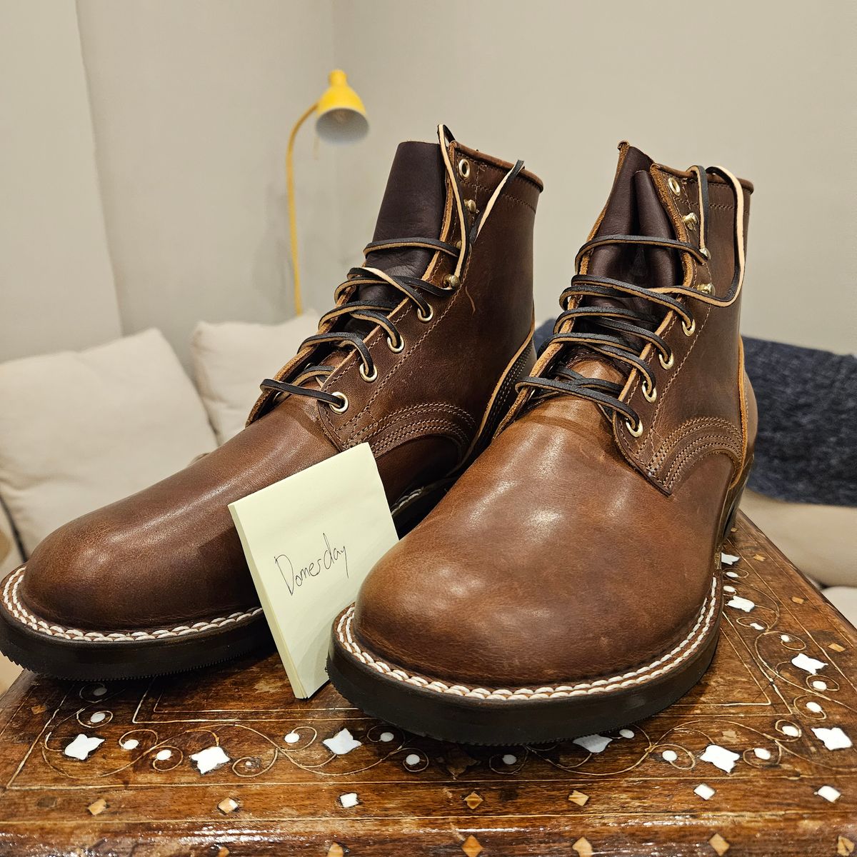 Photo by kudusole on October 12, 2024 of the Nicks Lace Up Heritage in Italian Brown Cypress.
