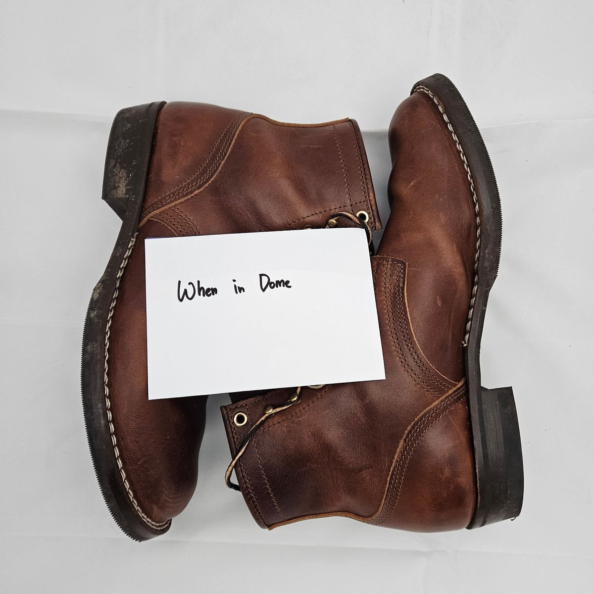 Photo by kudusole on November 5, 2024 of the Nicks Lace Up Heritage in Italian Brown Cypress.