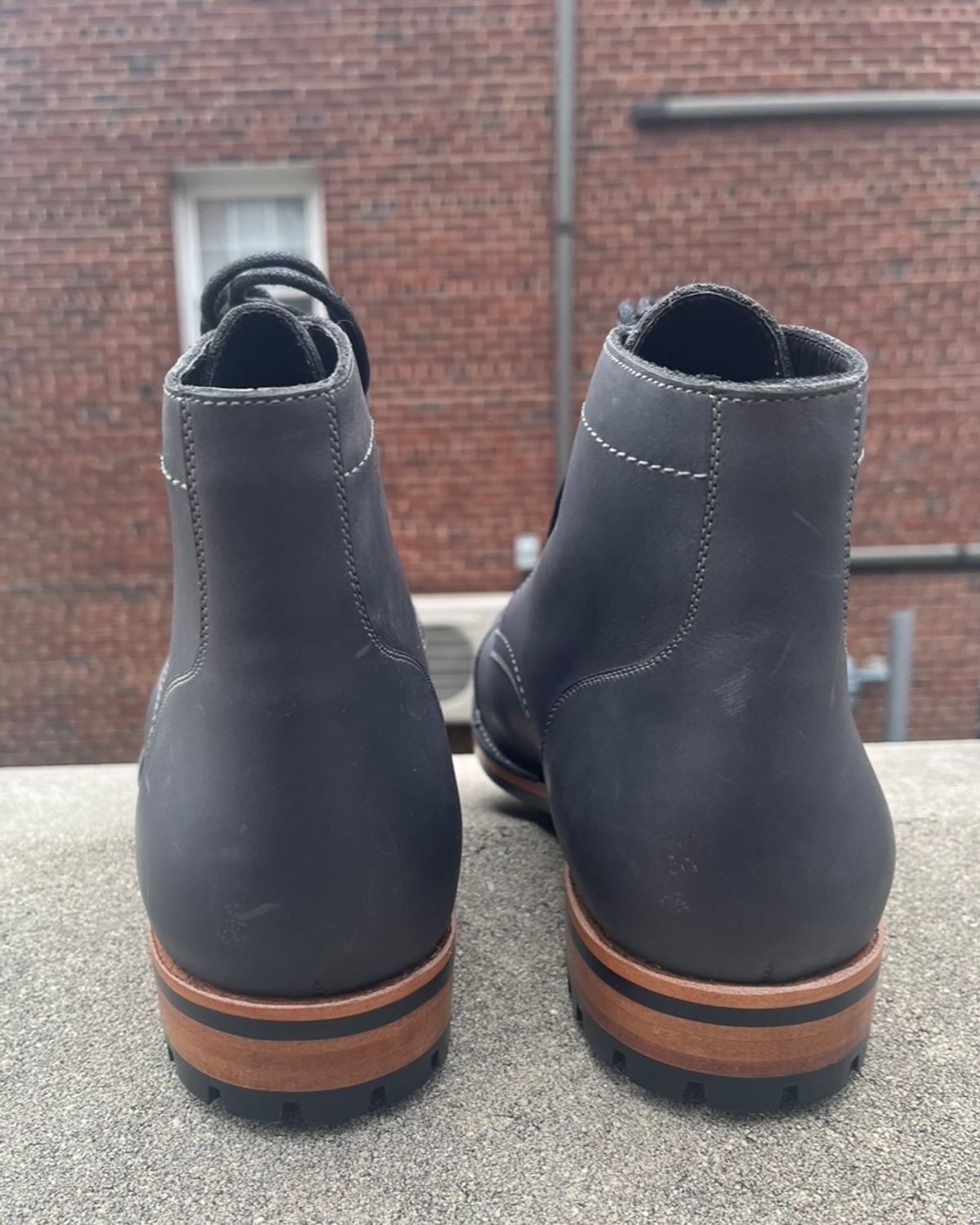Photo by leviathan on October 1, 2023 of the Blkbrd Shoemaker Luchador Service Boot in Unknown Leather.