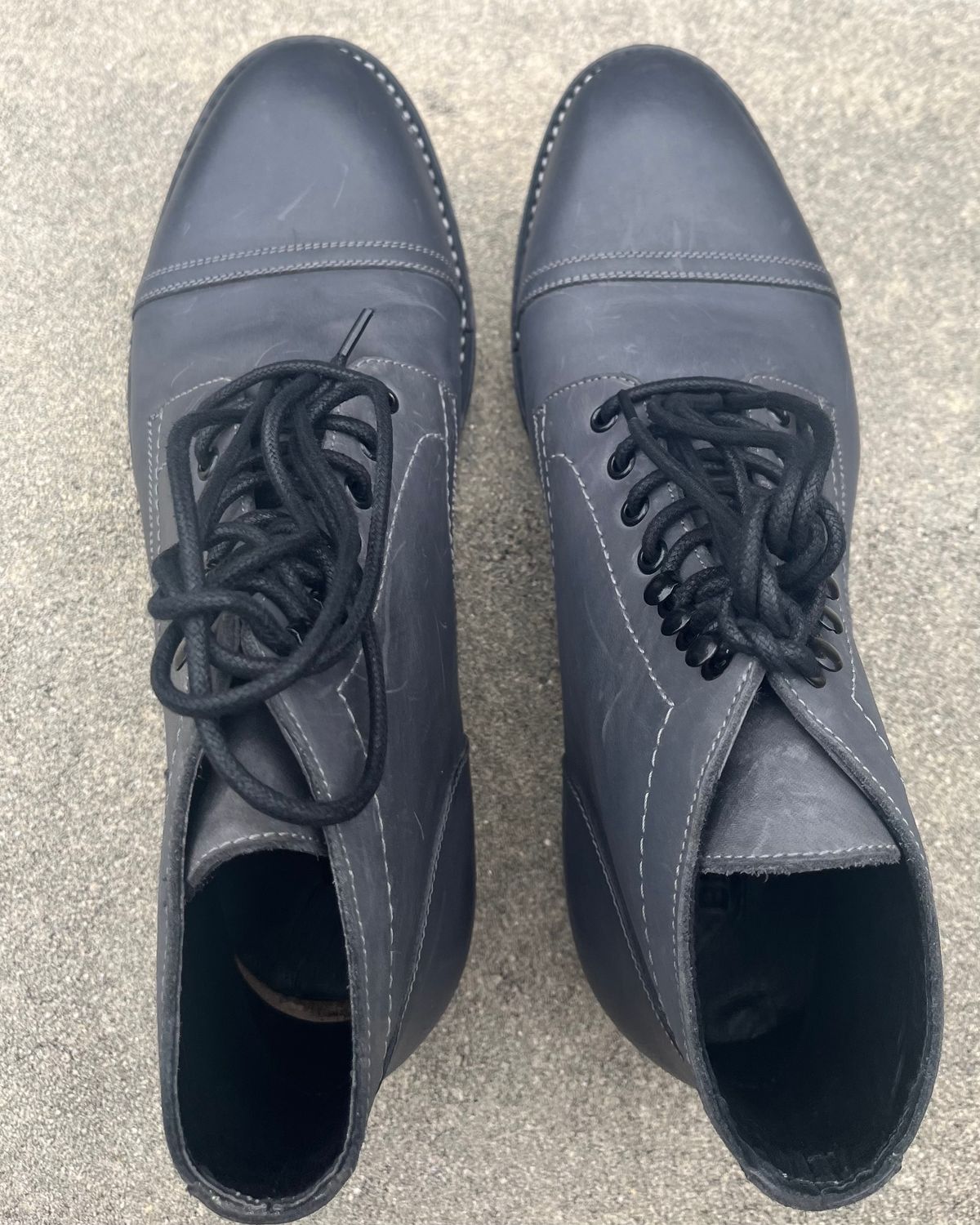 Photo by leviathan on October 1, 2023 of the Blkbrd Shoemaker Luchador Service Boot in Unknown Leather.