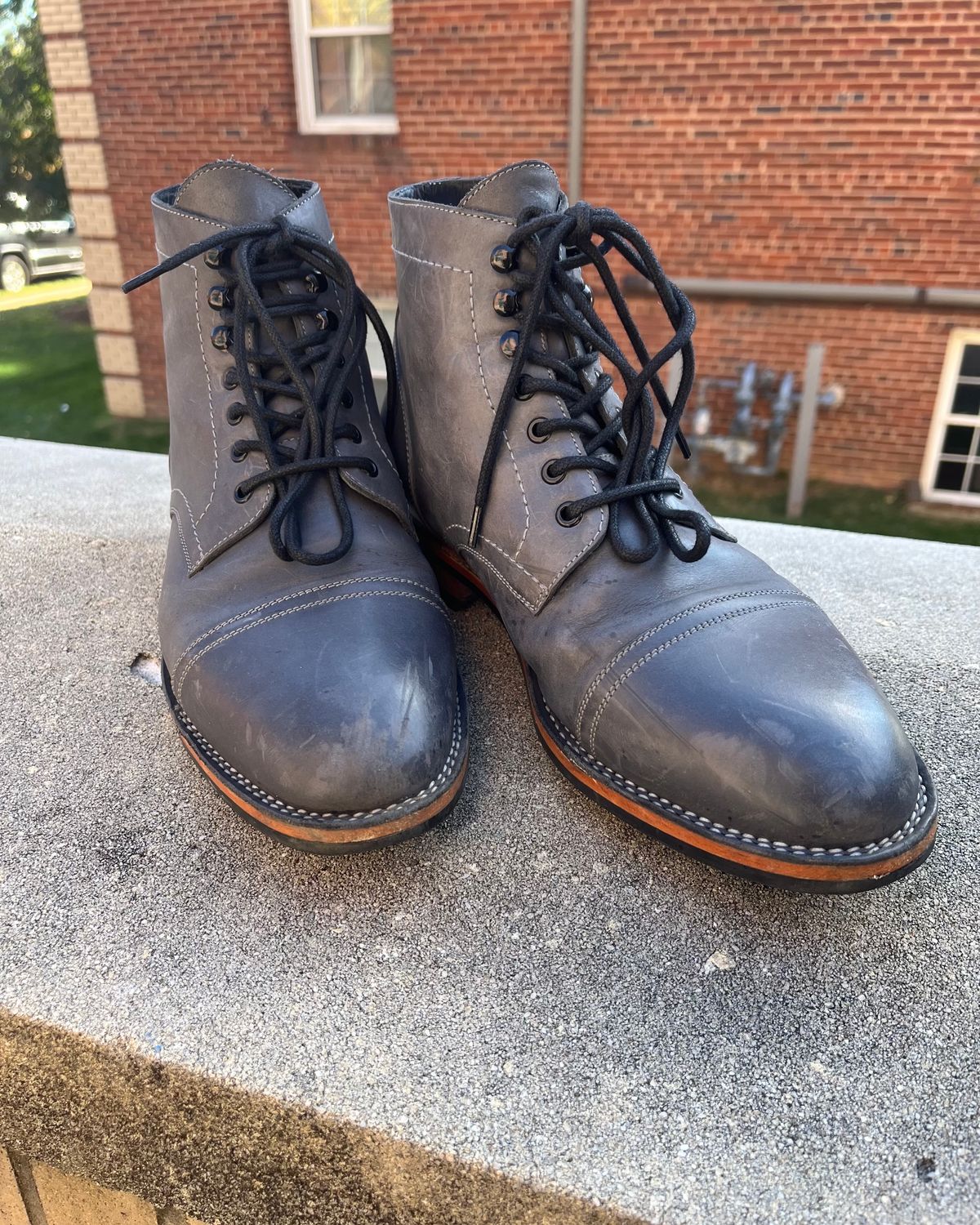 Photo by leviathan on November 3, 2023 of the Blkbrd Shoemaker Luchador Service Boot in Unknown Leather.