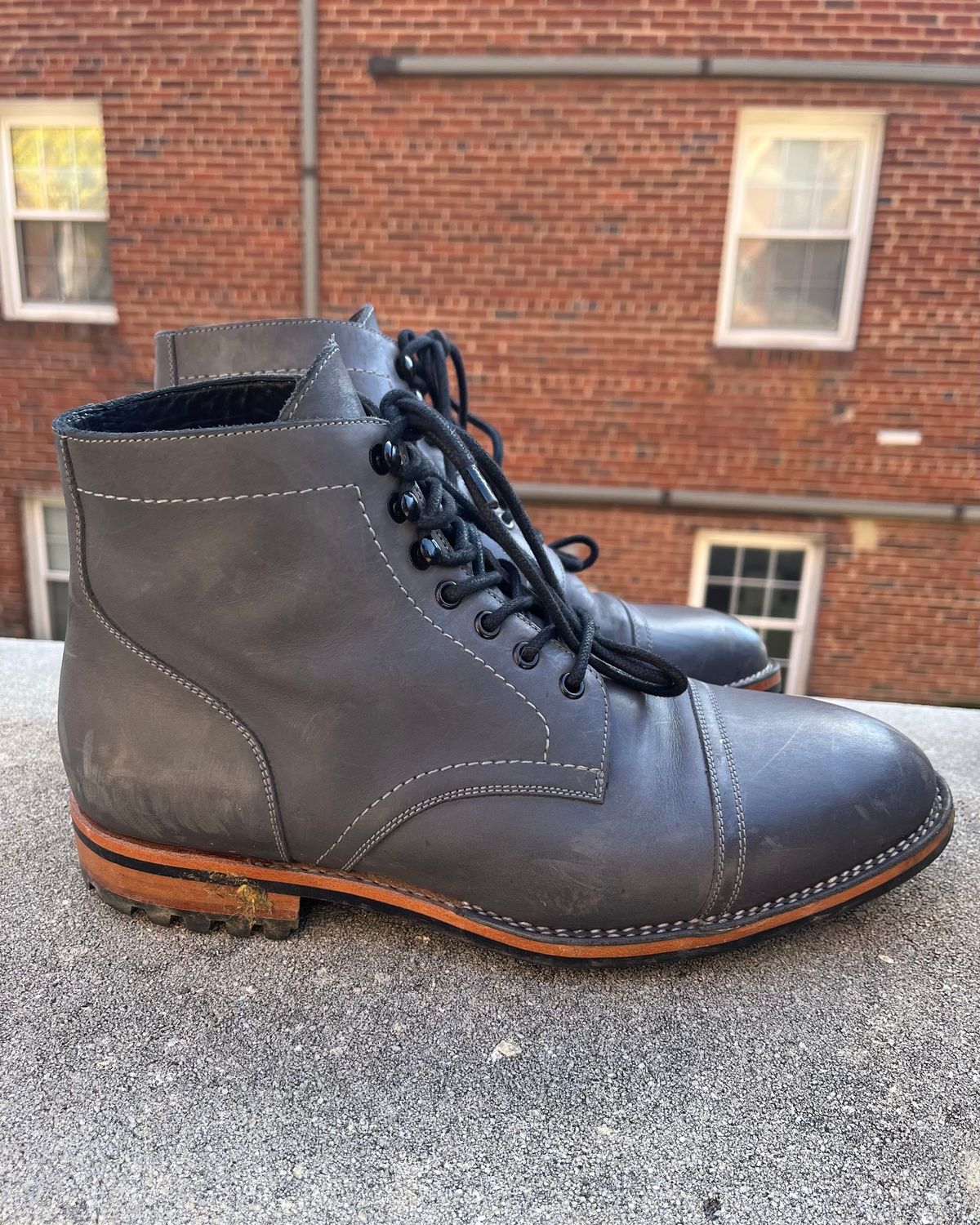 Photo by leviathan on November 3, 2023 of the Blkbrd Shoemaker Luchador Service Boot in Unknown Leather.