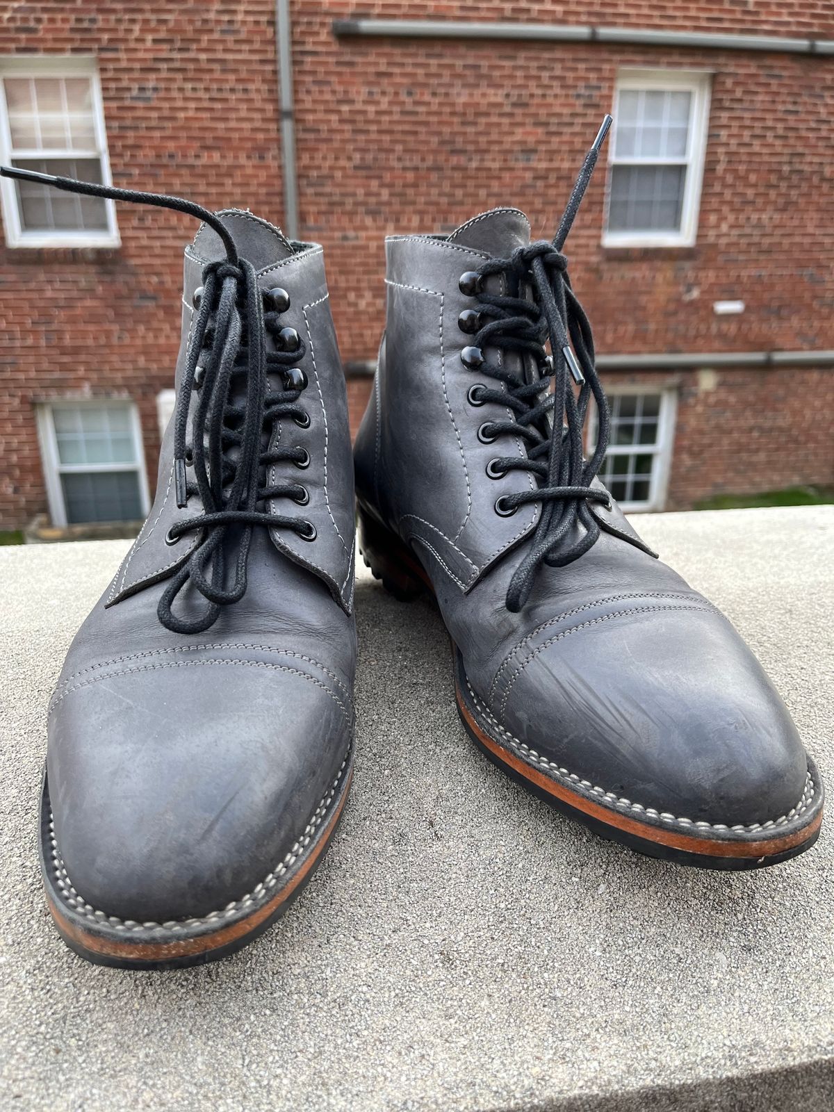 Photo by leviathan on December 4, 2023 of the Blkbrd Shoemaker Luchador Service Boot in Unknown Leather.