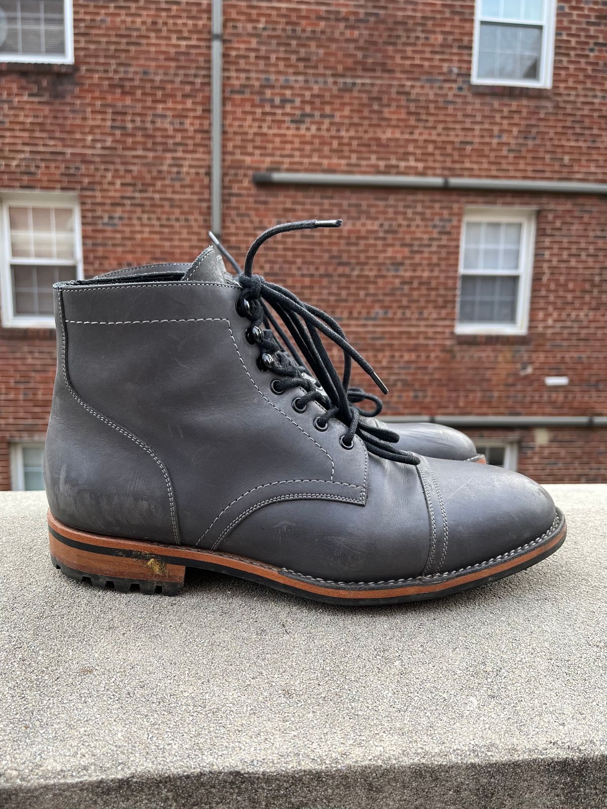 Photo by leviathan on December 4, 2023 of the Blkbrd Shoemaker Luchador Service Boot in Unknown Leather.