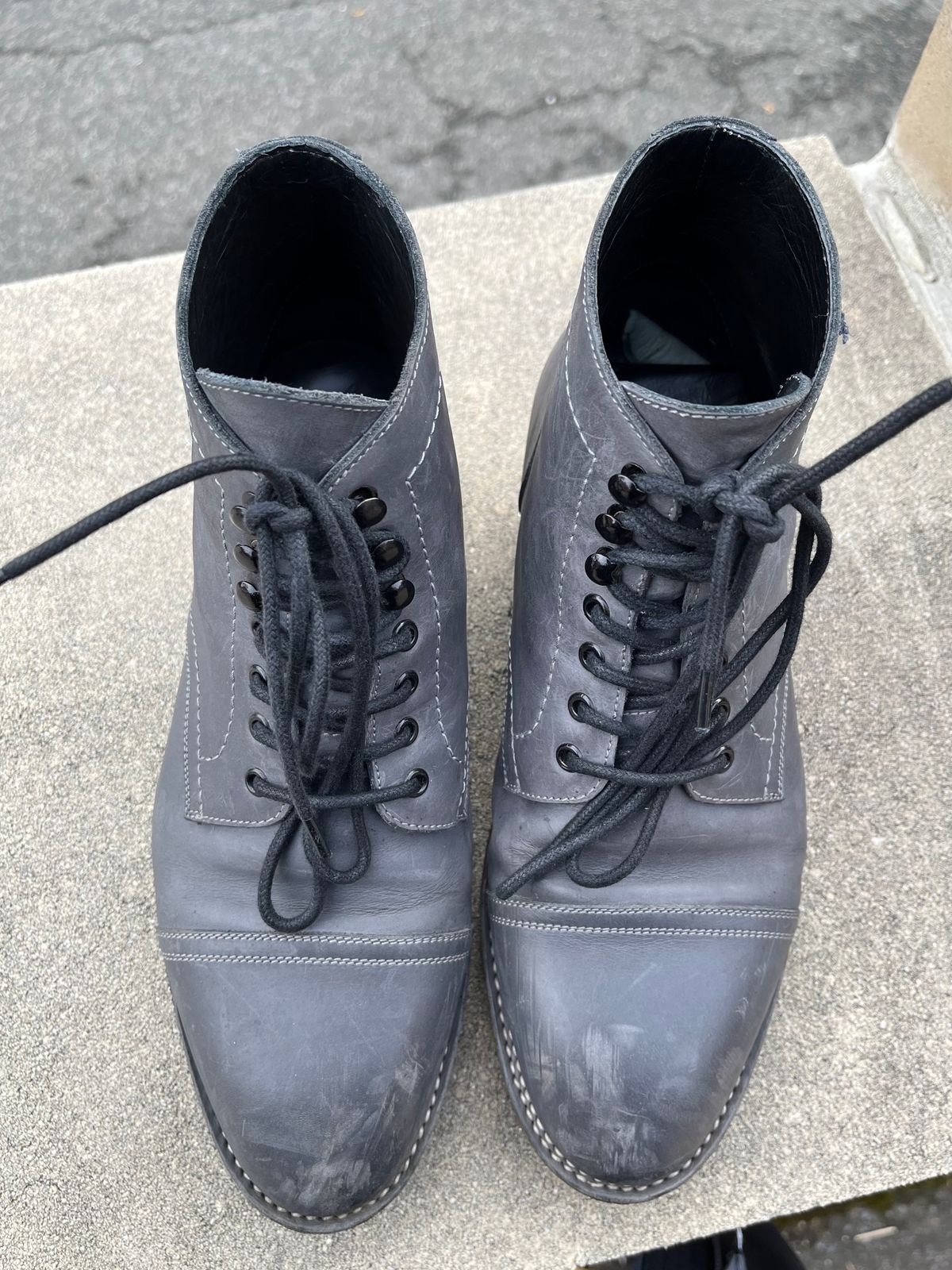 Photo by leviathan on December 4, 2023 of the Blkbrd Shoemaker Luchador Service Boot in Unknown Leather.