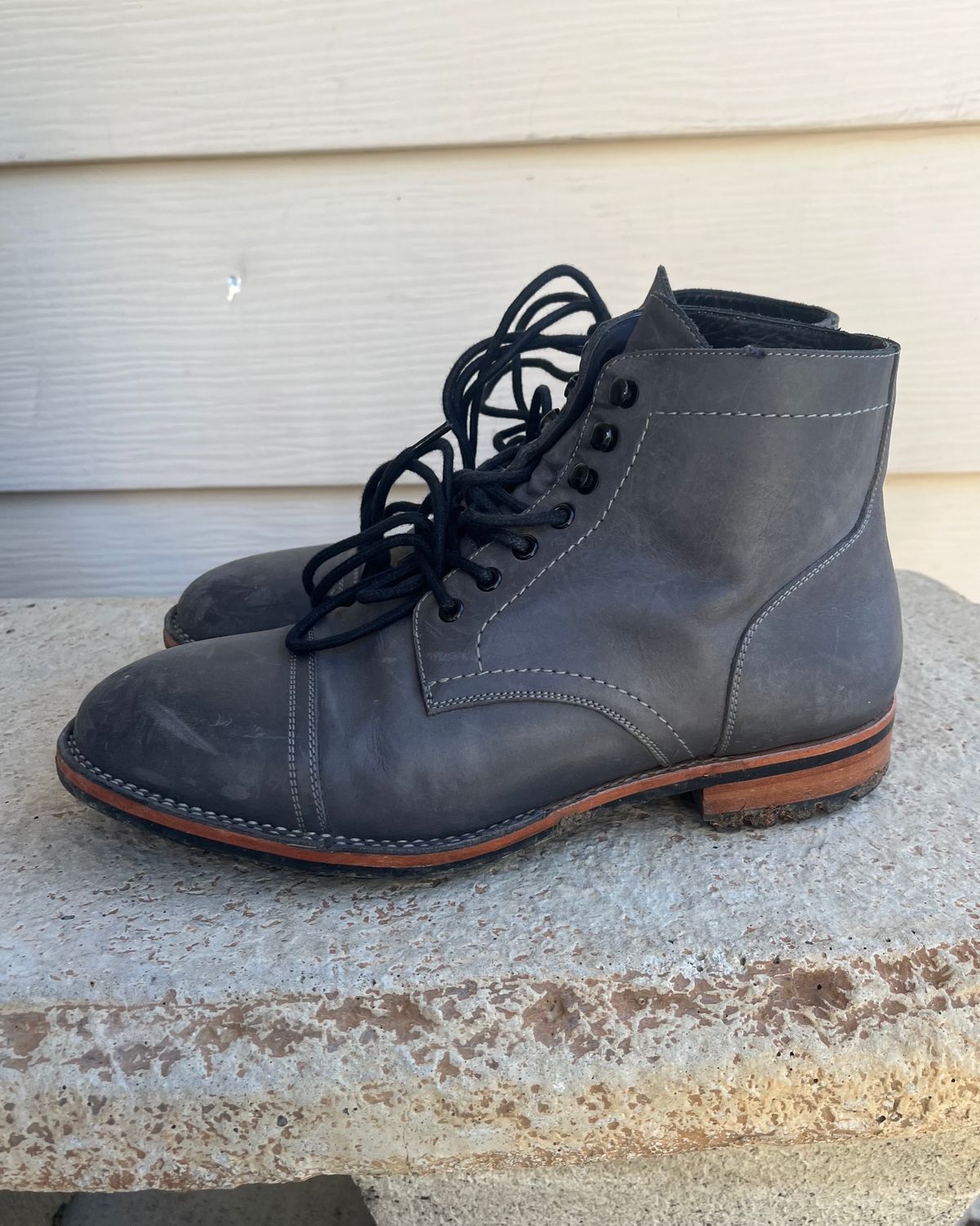 Photo by leviathan on January 4, 2024 of the Blkbrd Shoemaker Luchador Service Boot in Unknown Leather.