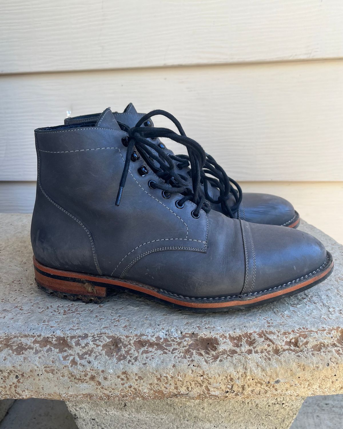 Photo by leviathan on January 4, 2024 of the Blkbrd Shoemaker Luchador Service Boot in Unknown Leather.