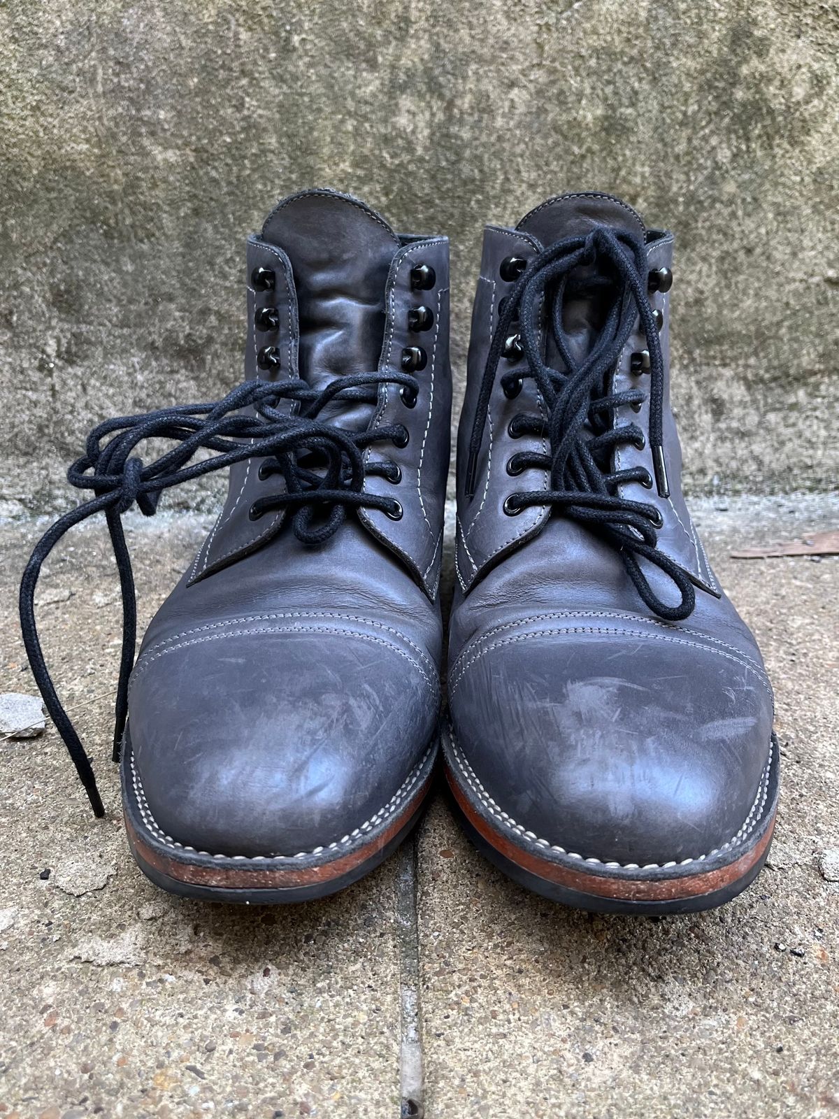 Photo by leviathan on February 5, 2024 of the Blkbrd Shoemaker Luchador Service Boot in Unknown Leather.