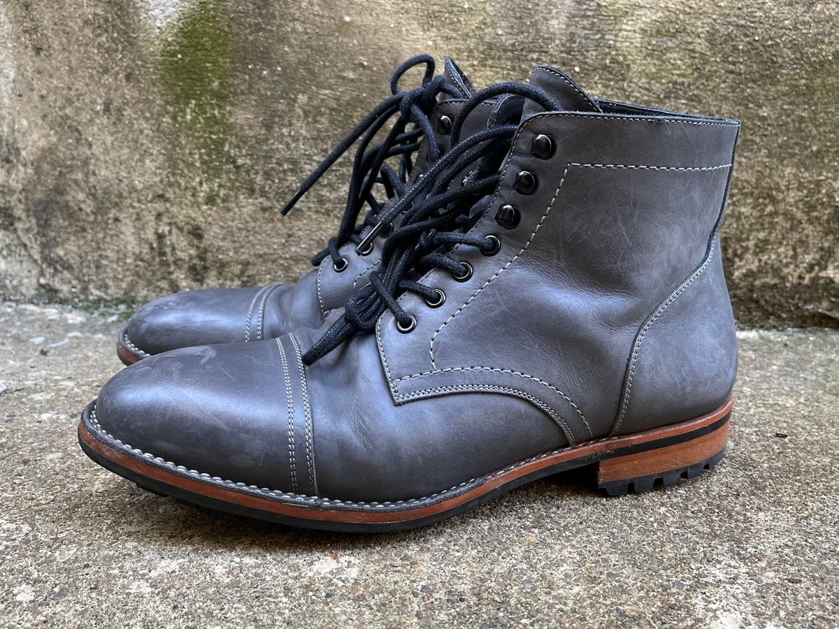 Photo by leviathan on February 5, 2024 of the Blkbrd Shoemaker Luchador Service Boot in Unknown Leather.