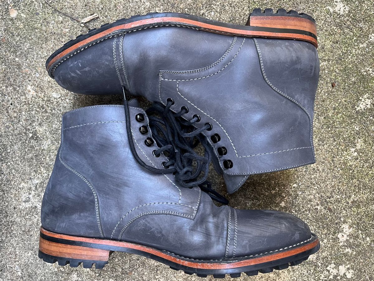 Photo by leviathan on February 5, 2024 of the Blkbrd Shoemaker Luchador Service Boot in Unknown Leather.
