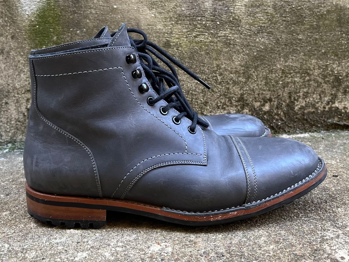 Photo by leviathan on February 5, 2024 of the Blkbrd Shoemaker Luchador Service Boot in Unknown Leather.