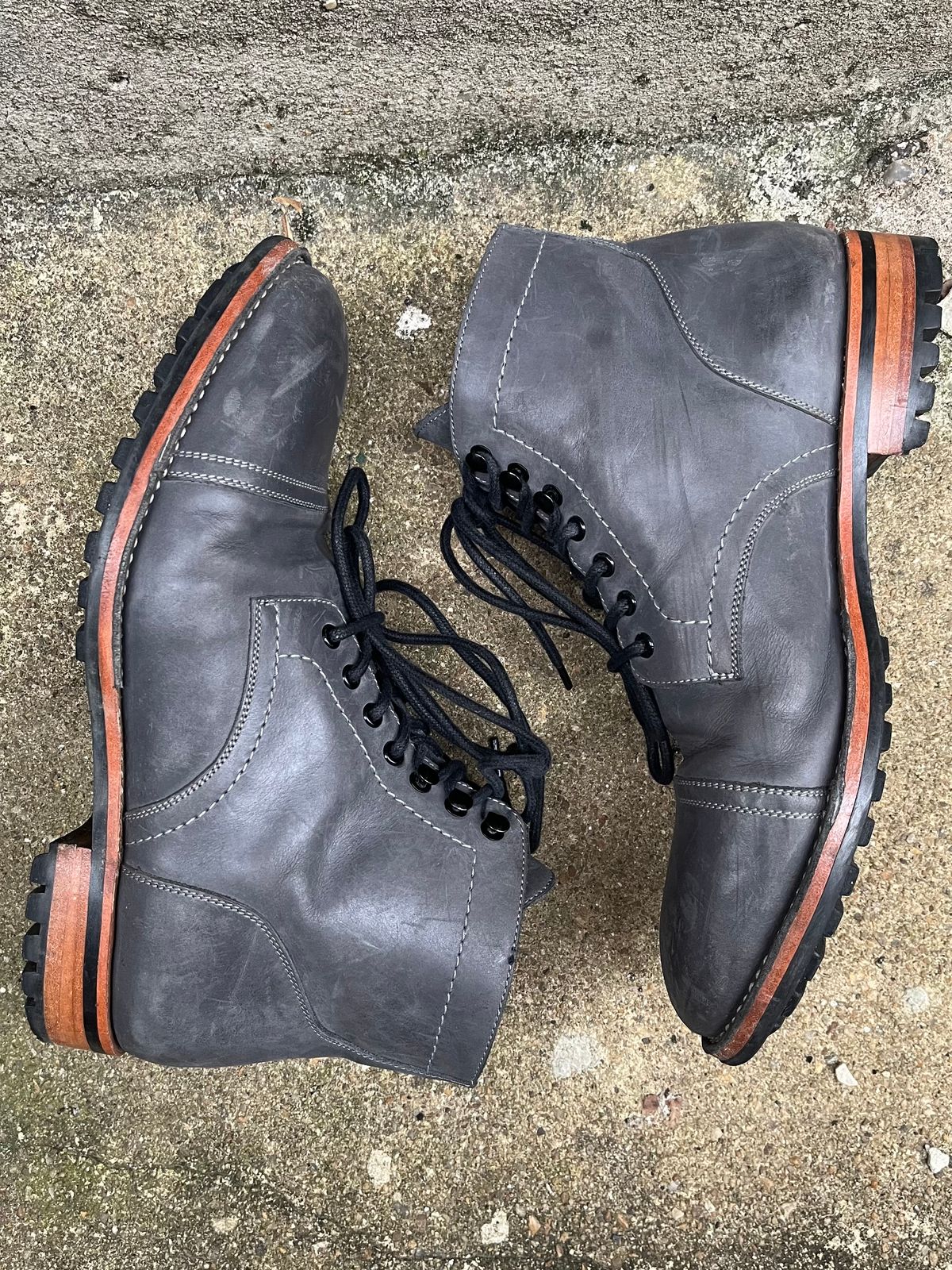 Photo by leviathan on March 1, 2024 of the Blkbrd Shoemaker Luchador Service Boot in Unknown Leather.
