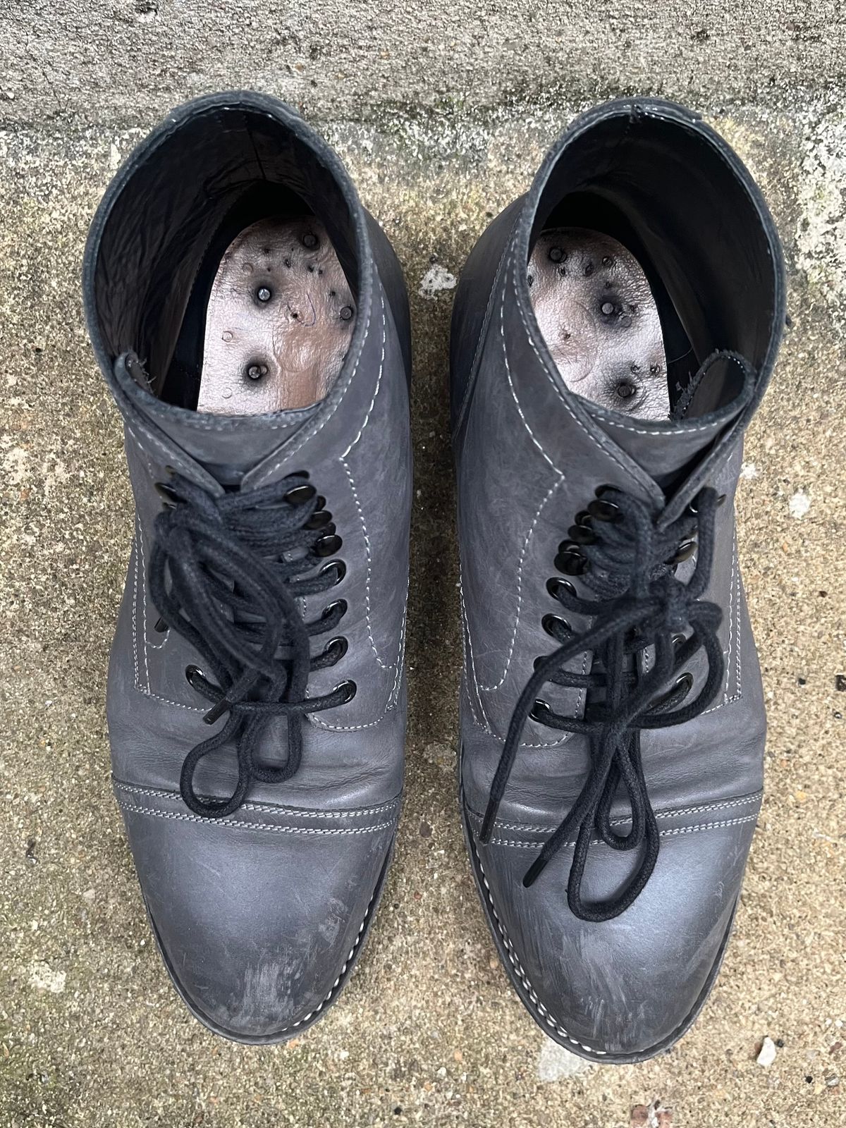 Photo by leviathan on March 1, 2024 of the Blkbrd Shoemaker Luchador Service Boot in Unknown Leather.