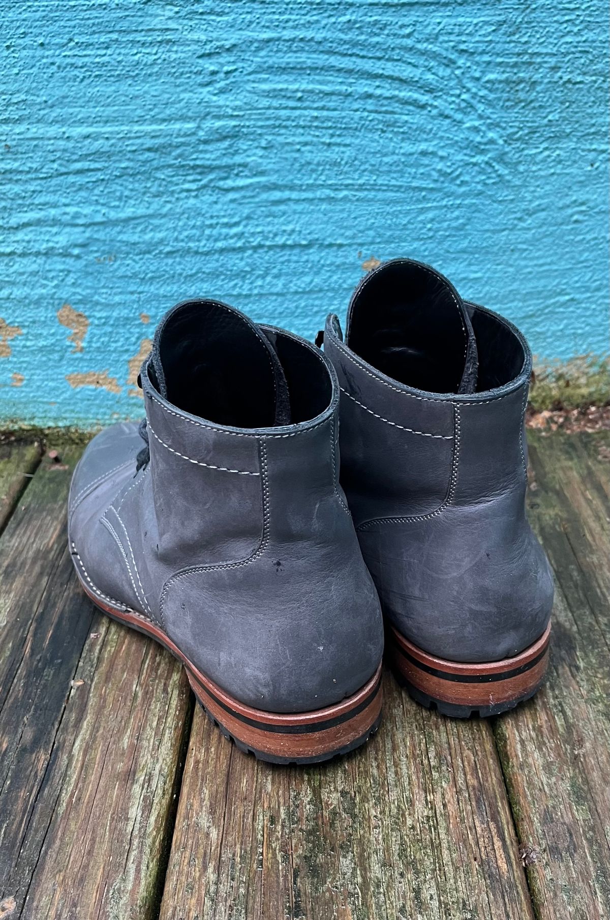 Photo by leviathan on April 5, 2024 of the Blkbrd Shoemaker Luchador Service Boot in Unknown Leather.