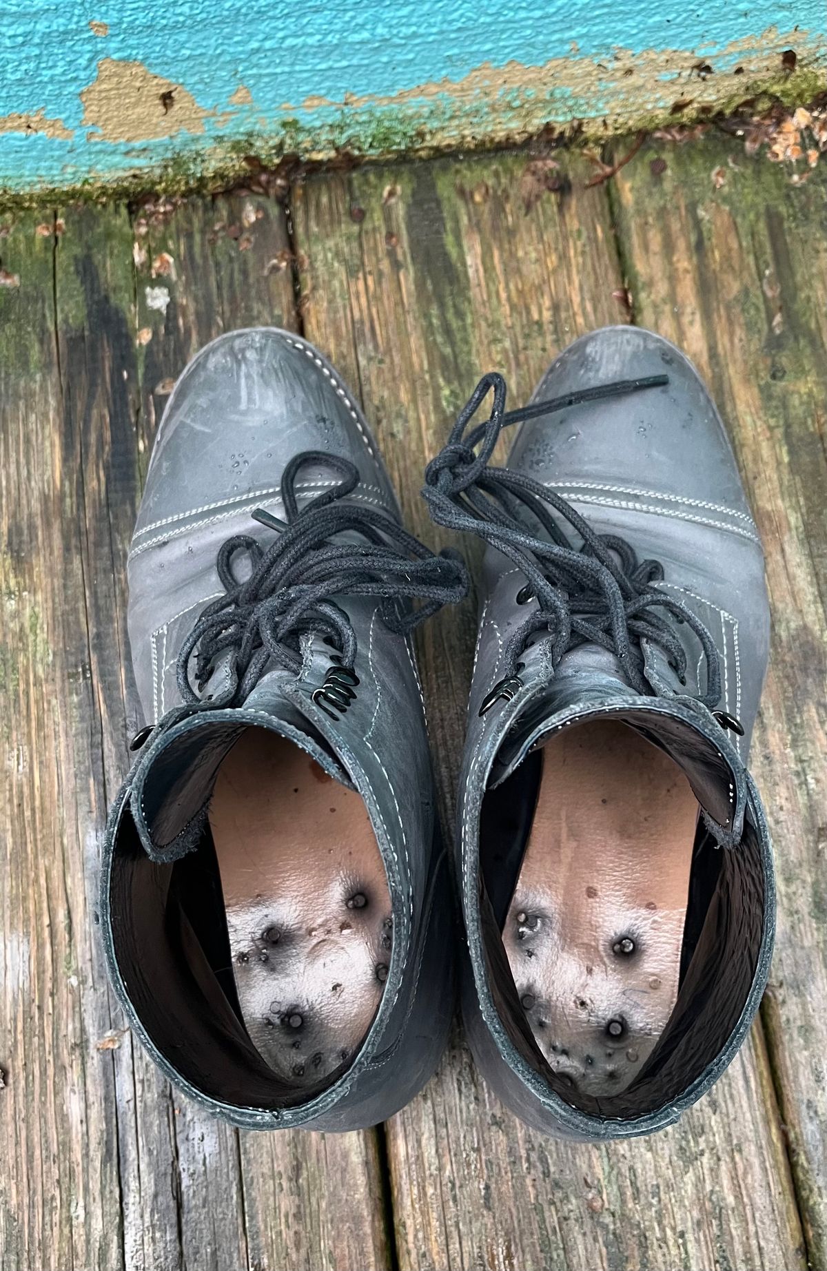 Photo by leviathan on April 5, 2024 of the Blkbrd Shoemaker Luchador Service Boot in Unknown Leather.