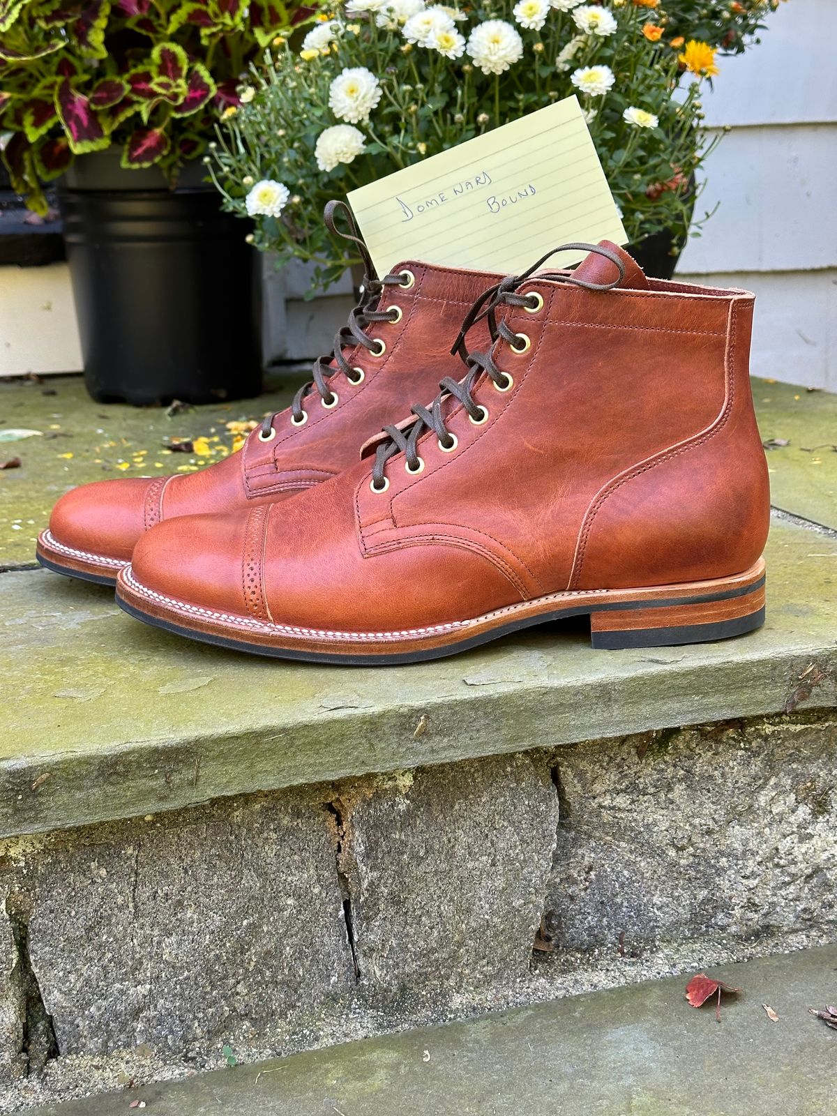 Photo by ELee.HTB.11D on October 9, 2023 of the Viberg Service Boot BCT in Horween Spice Dublin.