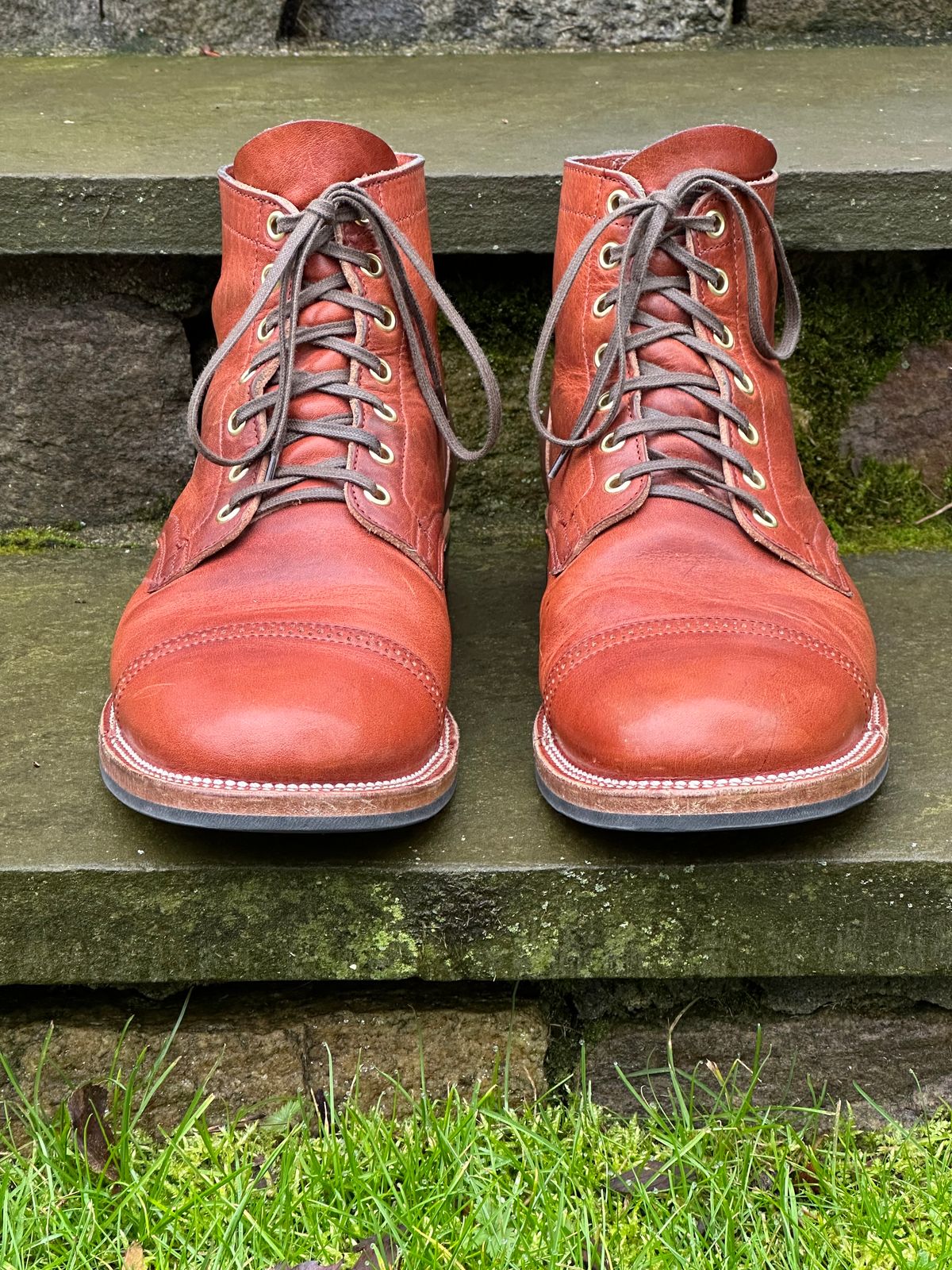 Photo by ELee.HTB.11D on December 2, 2023 of the Viberg Service Boot BCT in Horween Spice Dublin.