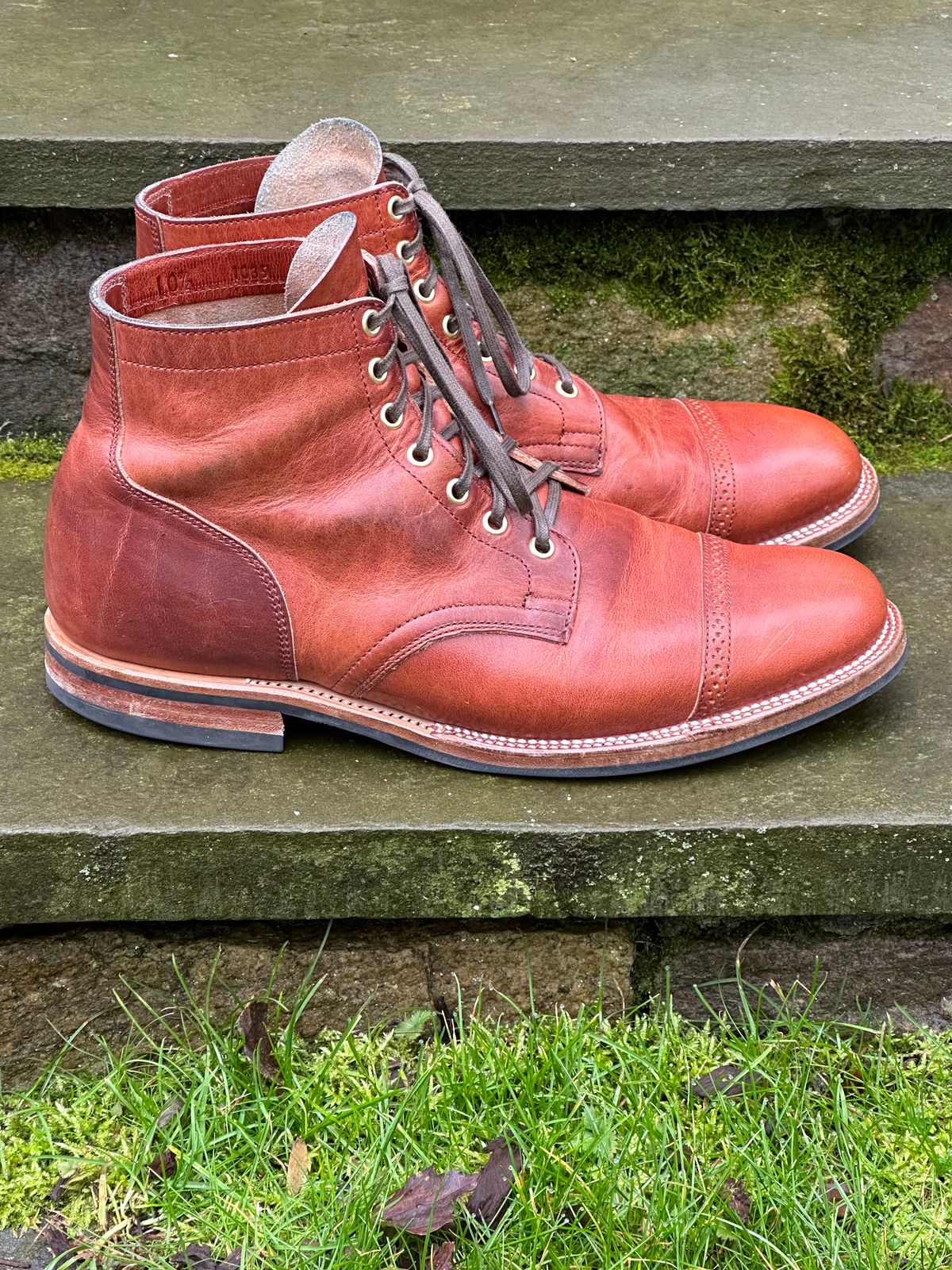 Photo by ELee.HTB.11D on December 2, 2023 of the Viberg Service Boot BCT in Horween Spice Dublin.