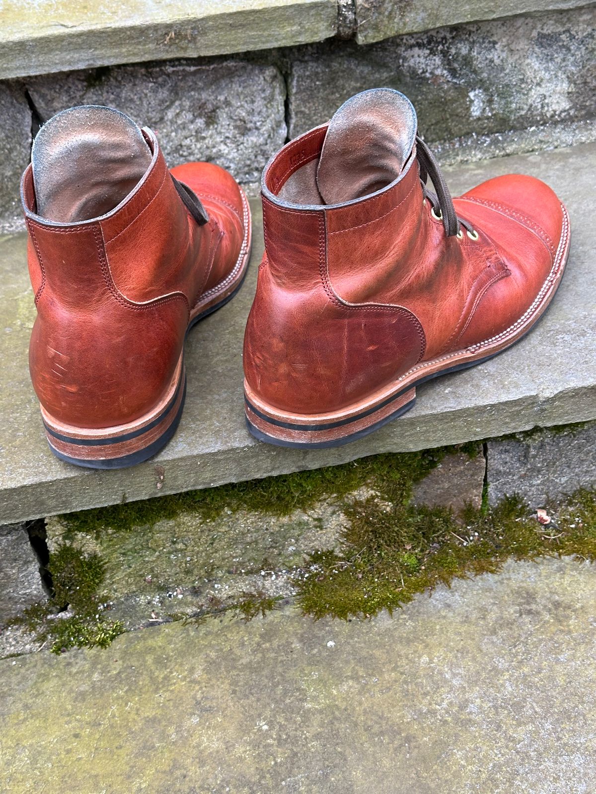 Photo by ELee.HTB.11D on April 1, 2024 of the Viberg Service Boot BCT in Horween Spice Dublin.