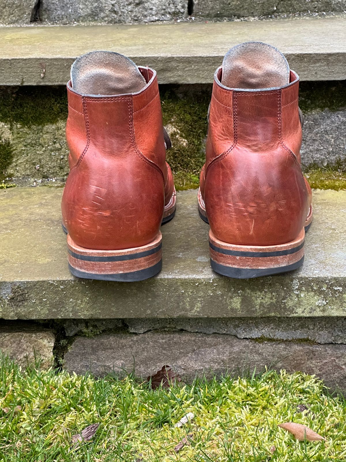 Photo by ELee.HTB.11D on April 1, 2024 of the Viberg Service Boot BCT in Horween Spice Dublin.