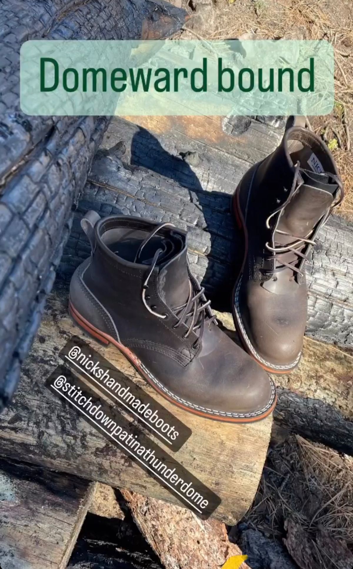 Photo by jayson_da_ruler on October 2, 2023 of the Nicks Falcon in Horween Charcoal Cypress.