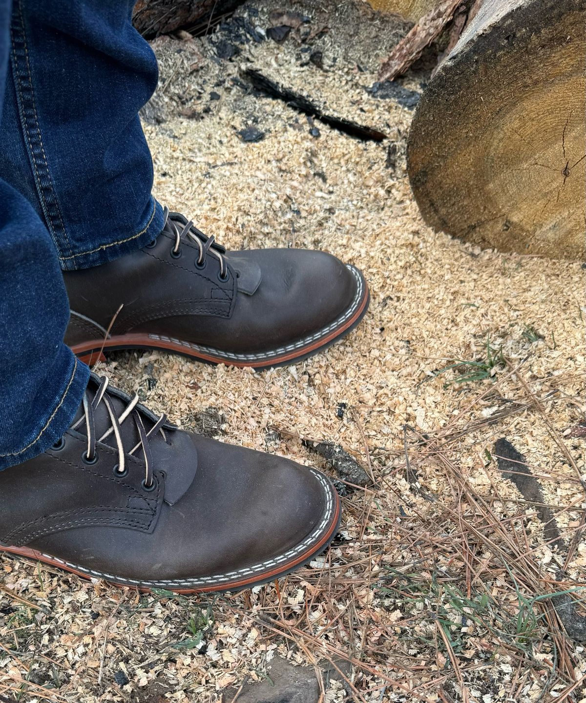 Photo by jayson_da_ruler on November 2, 2023 of the Nicks Falcon in Horween Charcoal Cypress.