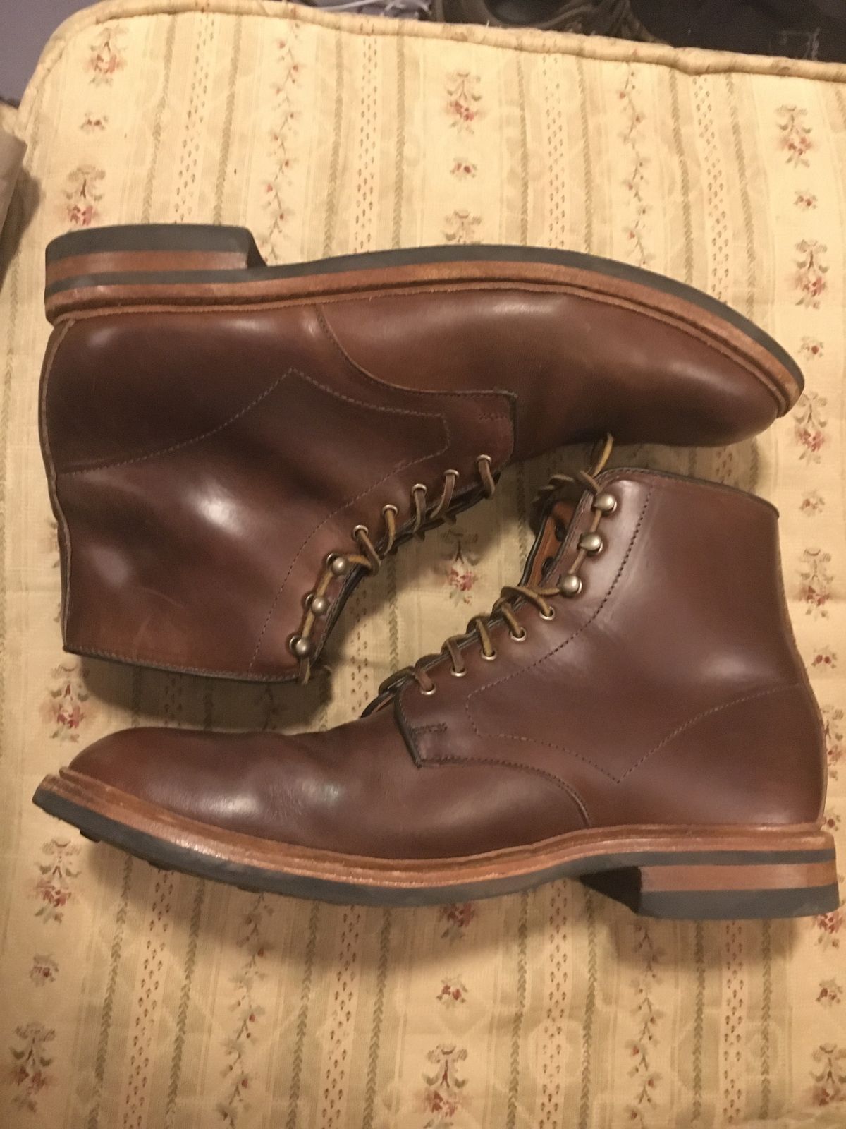 Photo by RustyKeystone on September 5, 2022 of the Allen Edmonds Higgins Mill in Horween Brown Chromexcel.