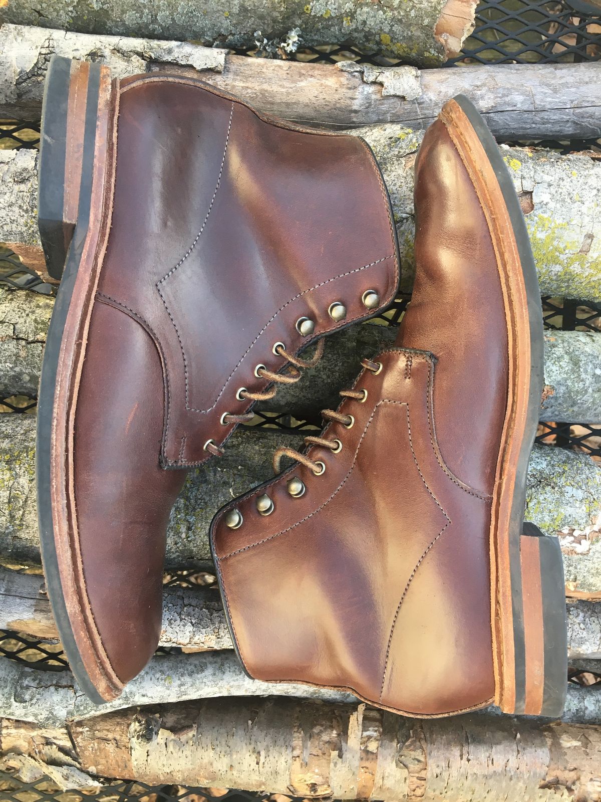 Photo by RustyKeystone on March 4, 2023 of the Allen Edmonds Higgins Mill in Horween Brown Chromexcel.