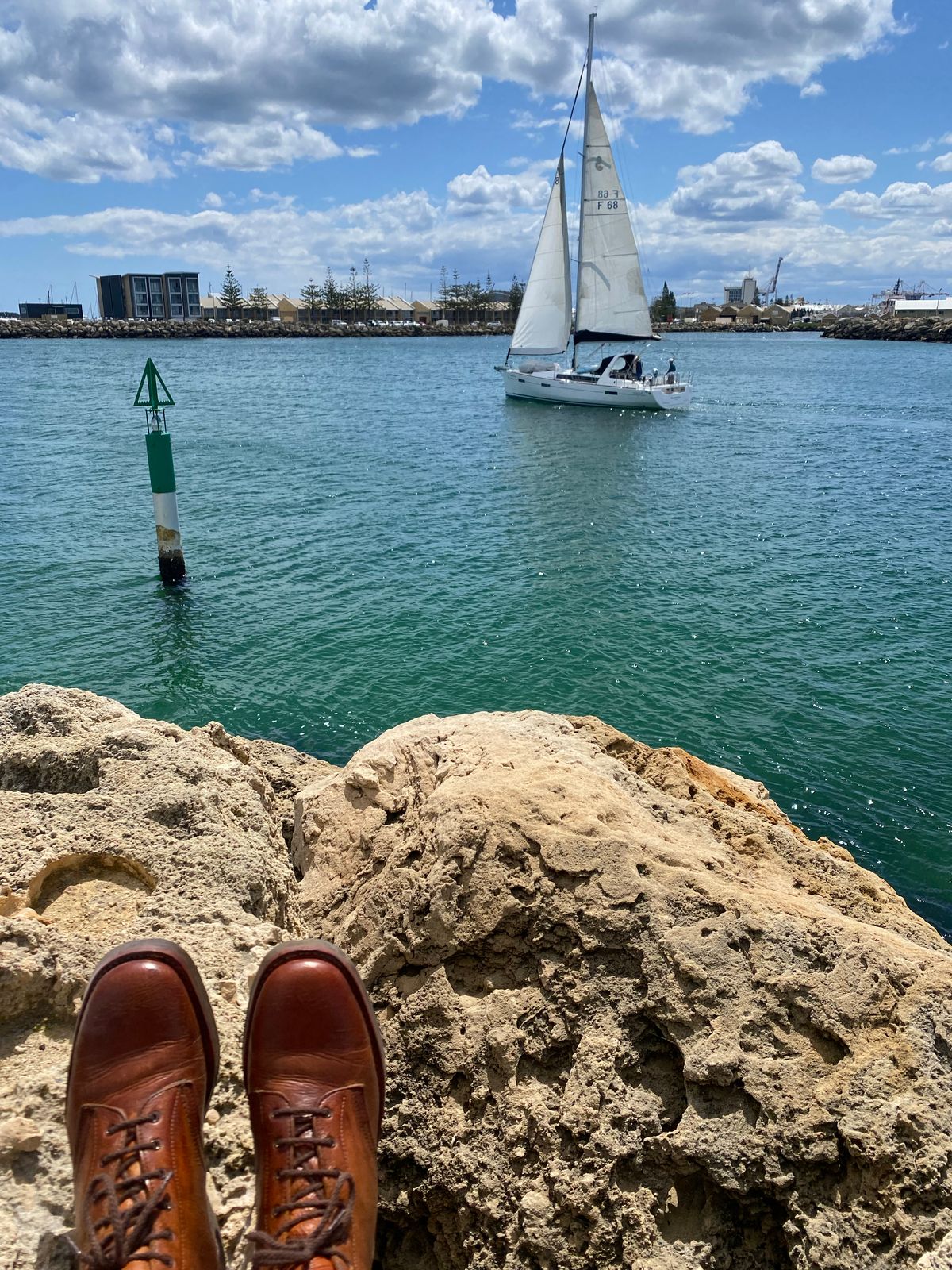 Photo by Chickenman on October 2, 2022 of the Anastazi Service Boot in Whiskey Veg-Tanned Calfskin.