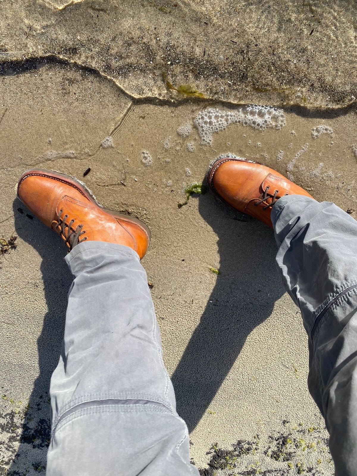 Photo by Chickenman on November 26, 2022 of the Anastazi Service Boot in Whiskey Veg-Tanned Calfskin.